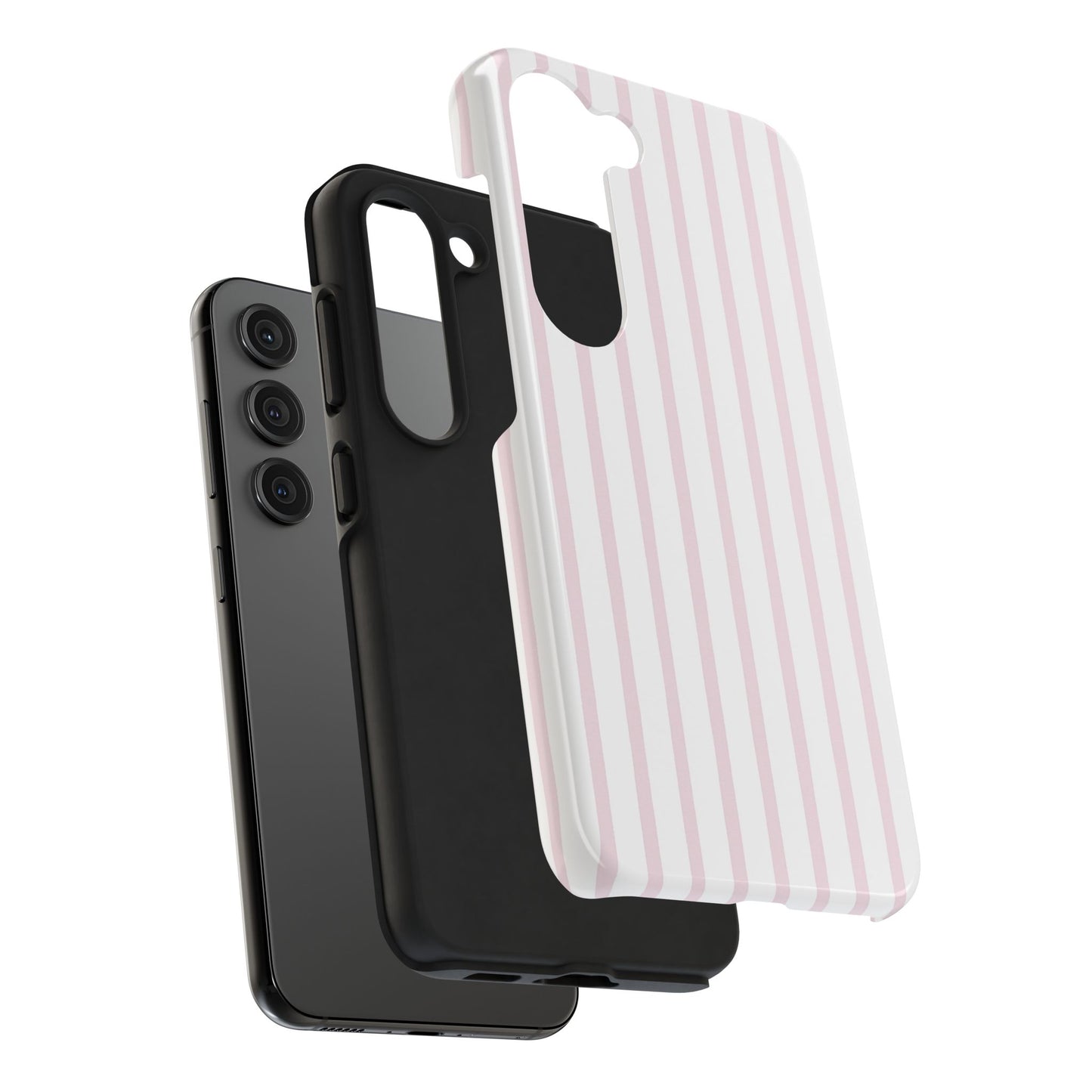 Pink Vertical Stripes - Protective Phone Case