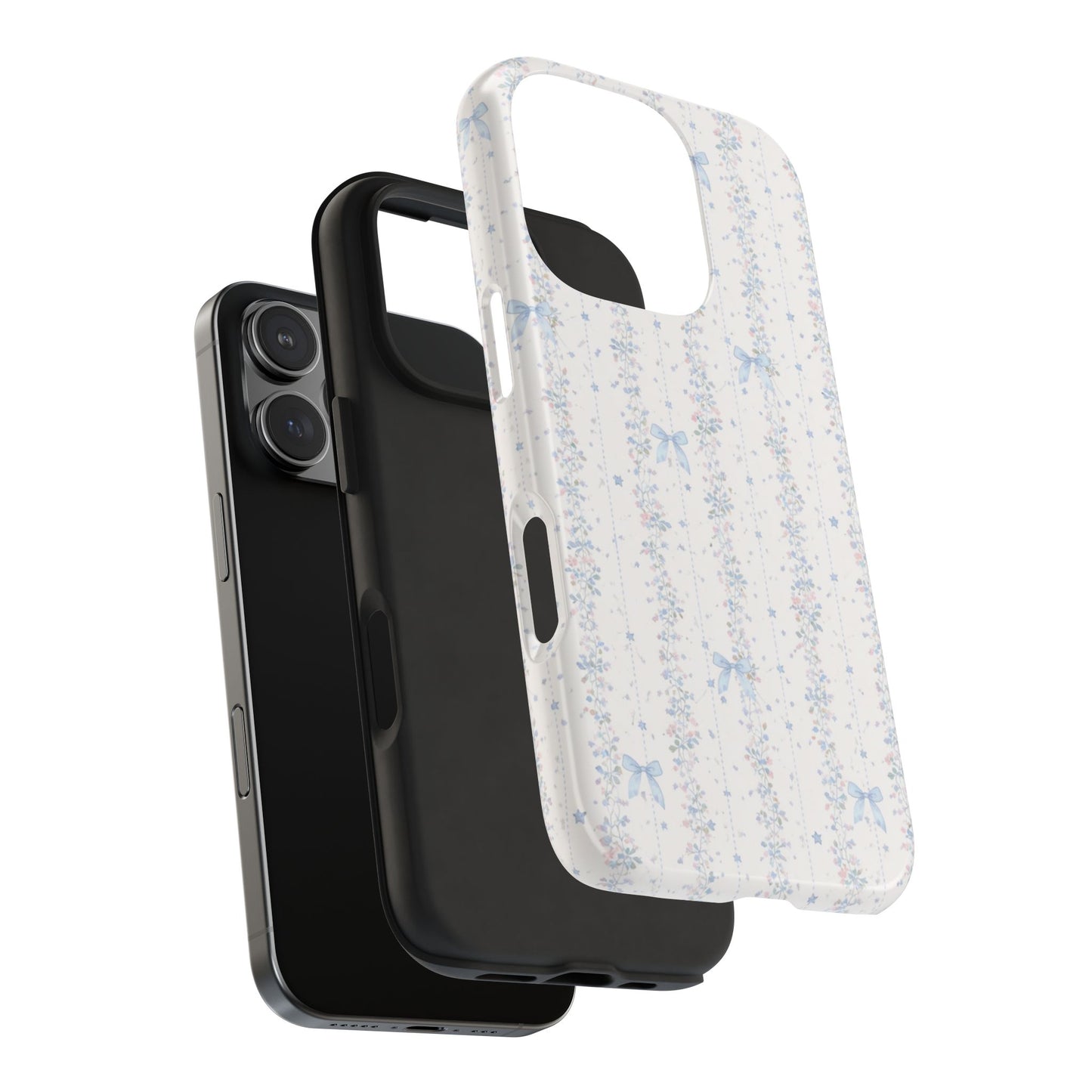 Bows and Stripes - Protective Phone Case
