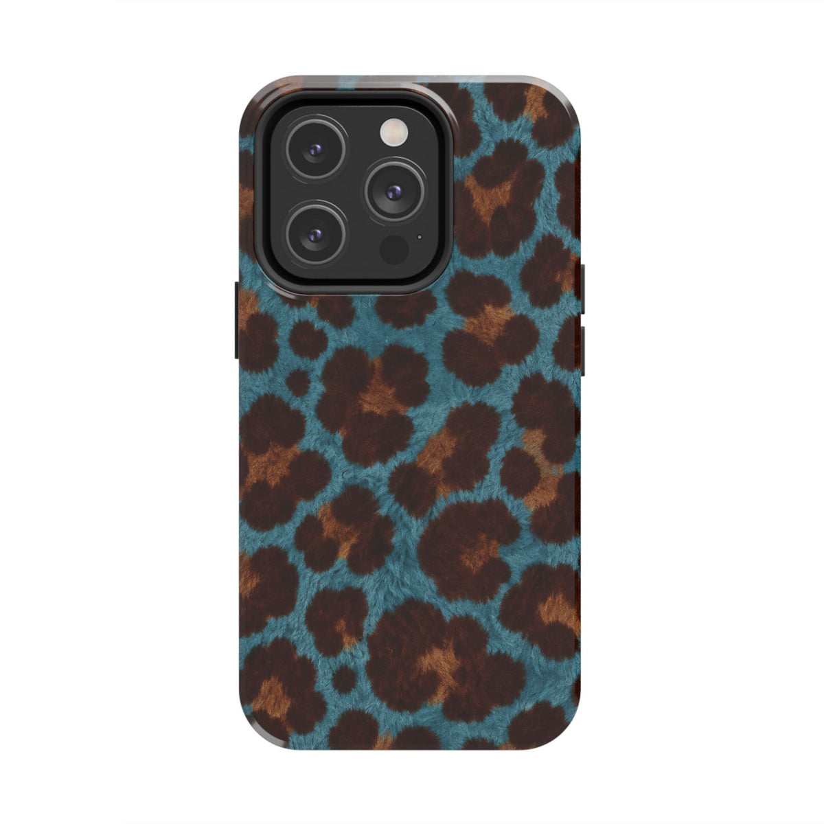Teal Leopard - Protective Phone Case