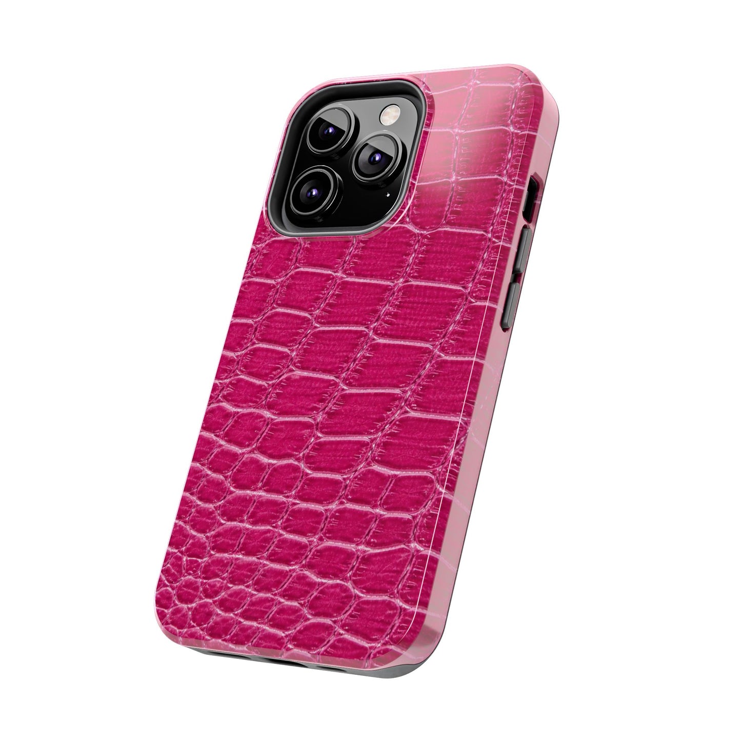 Pink Crocodile Pattern - Protective Phone Case