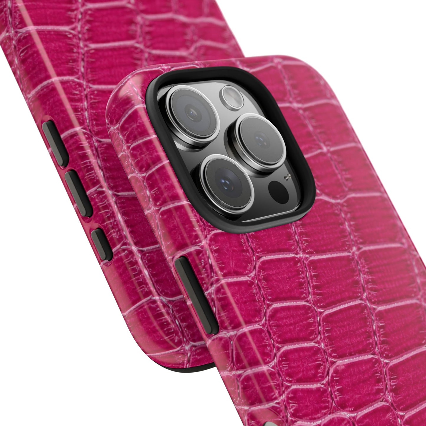 Pink Crocodile Pattern - Protective Phone Case