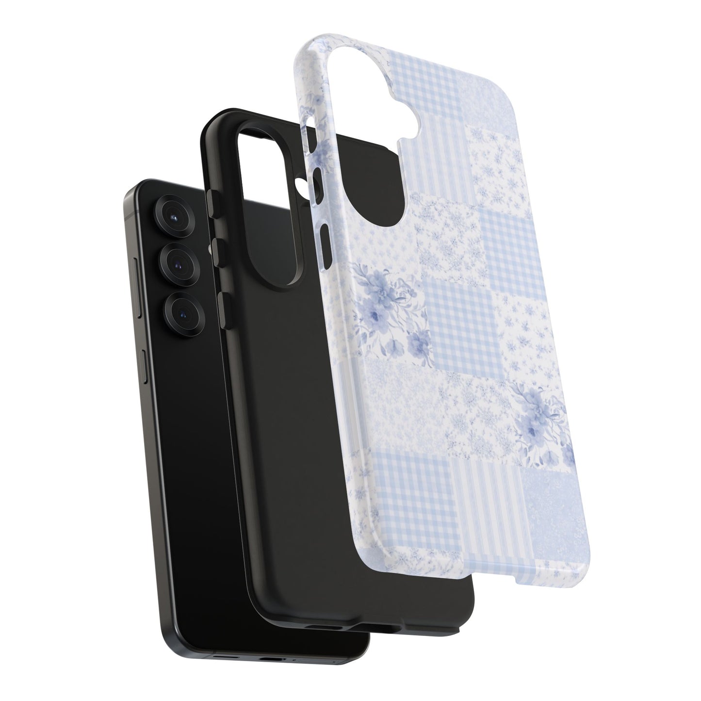Baby Blue Plaid - Protective Phone Case