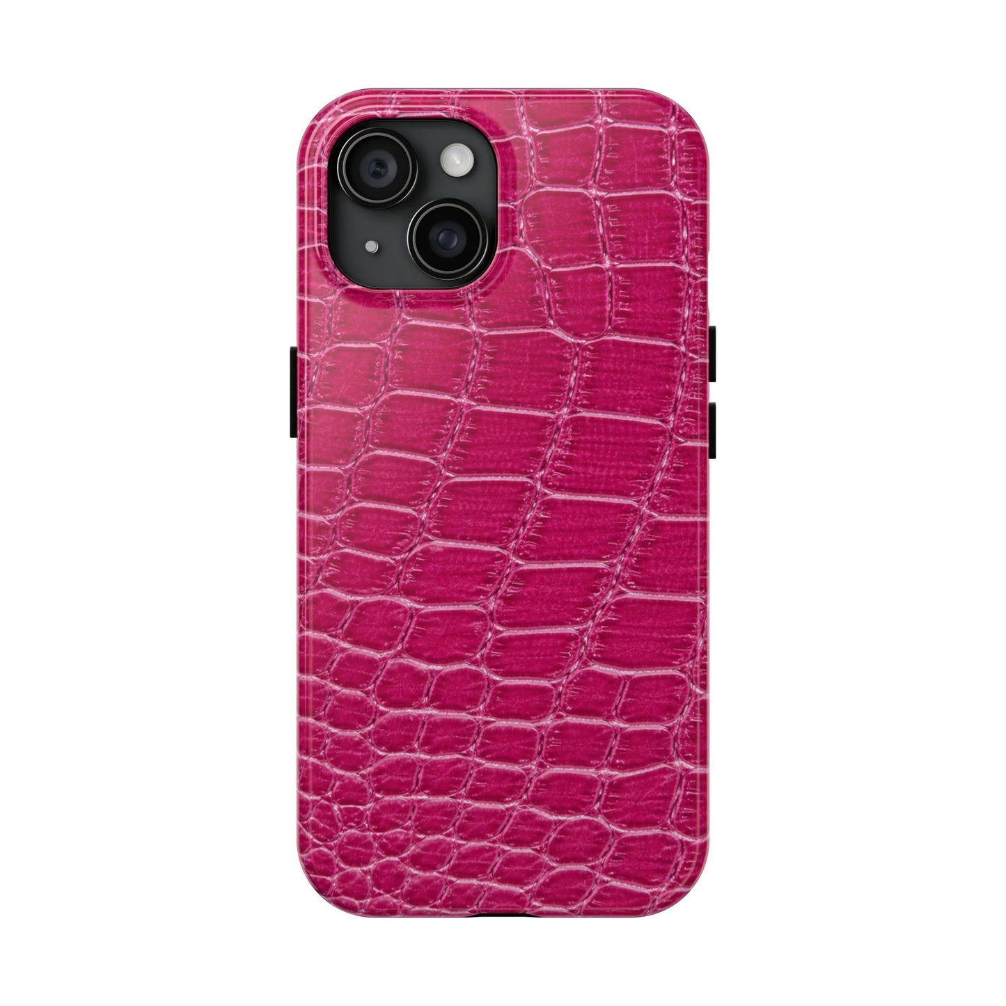 Pink Crocodile Pattern - Protective Phone Case