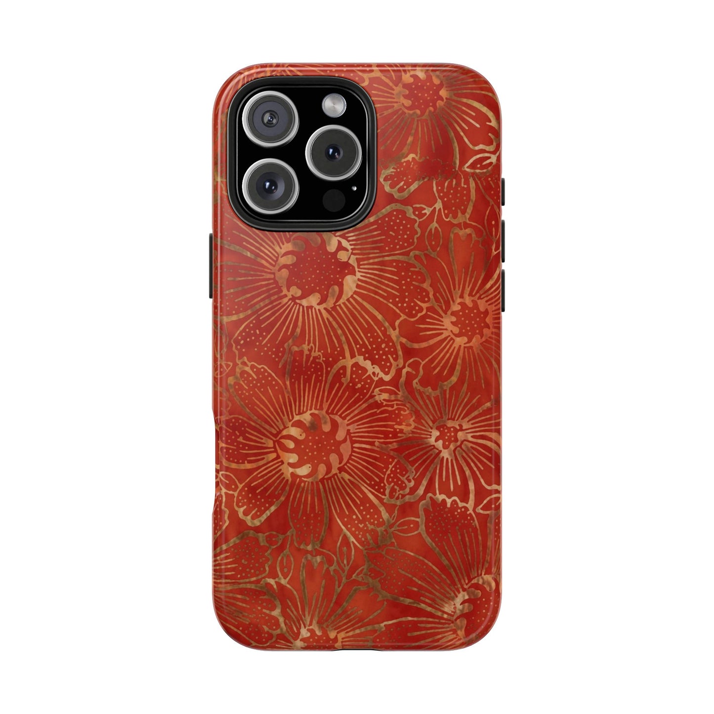 Radiant Red Florals - Protective Phone Case