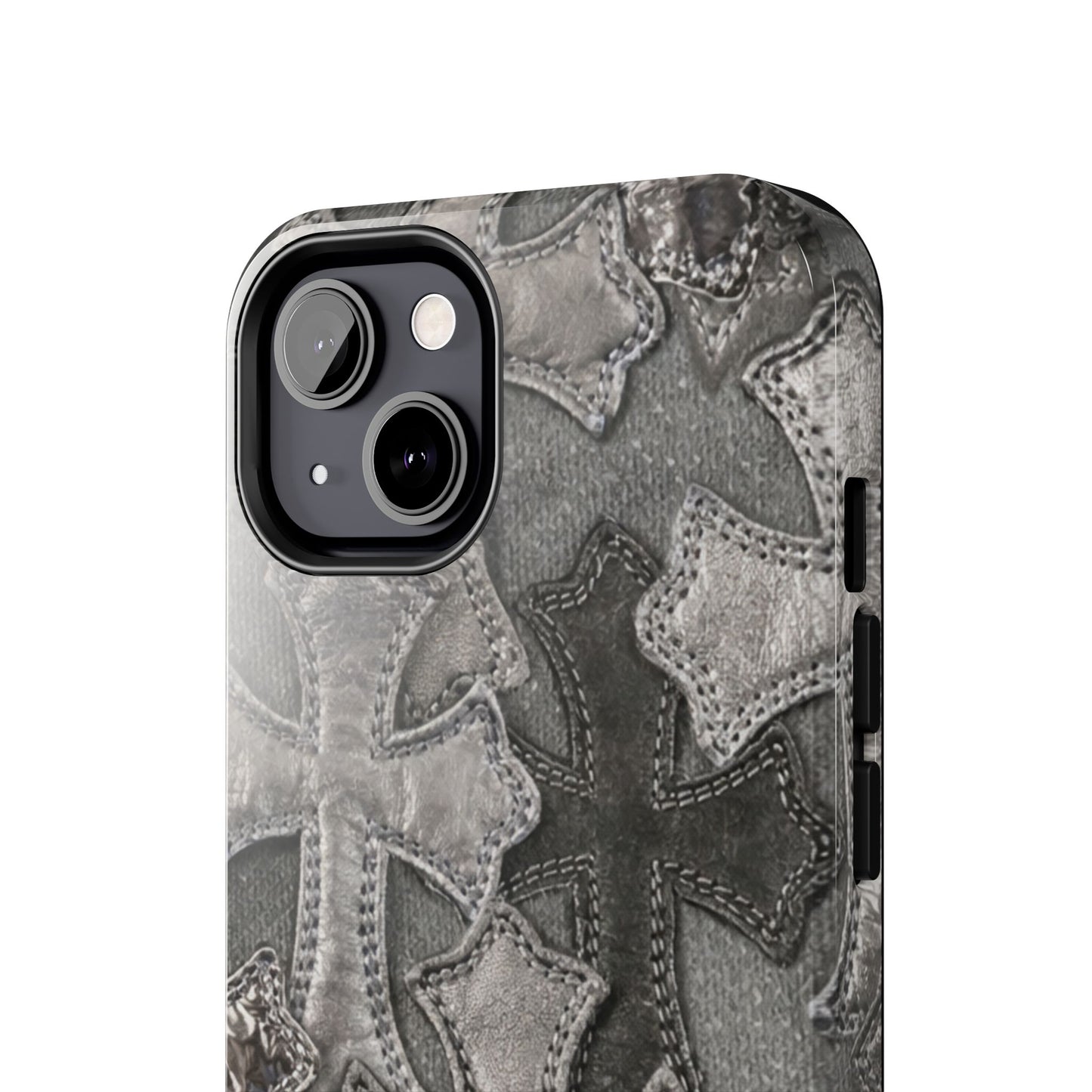 Grey Patchwork Crosses - Protective Phone Case