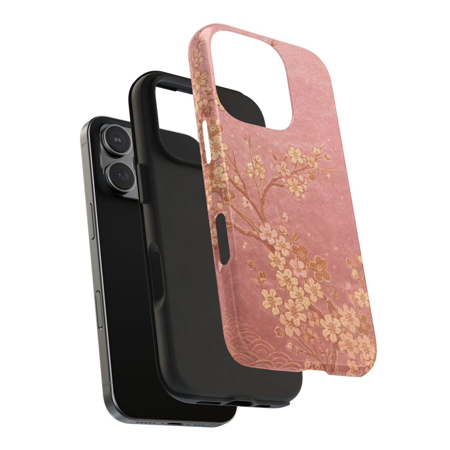 Pink Gold Cherry Blossom - Protective Phone Case
