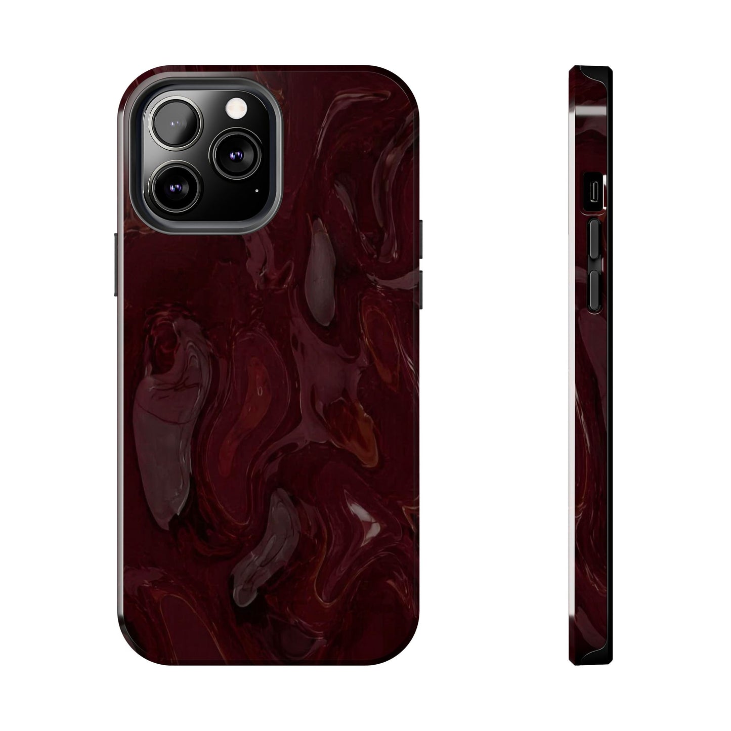 Glossy Maroon - Protective Phone Case