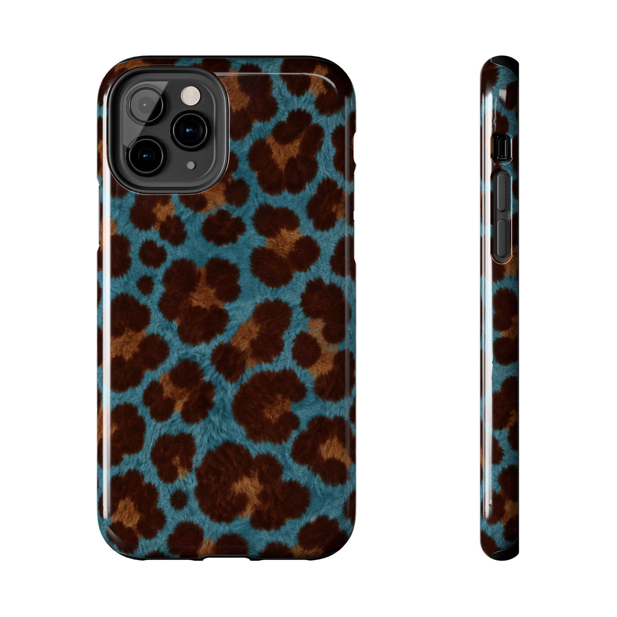 Teal Leopard - Protective Phone Case
