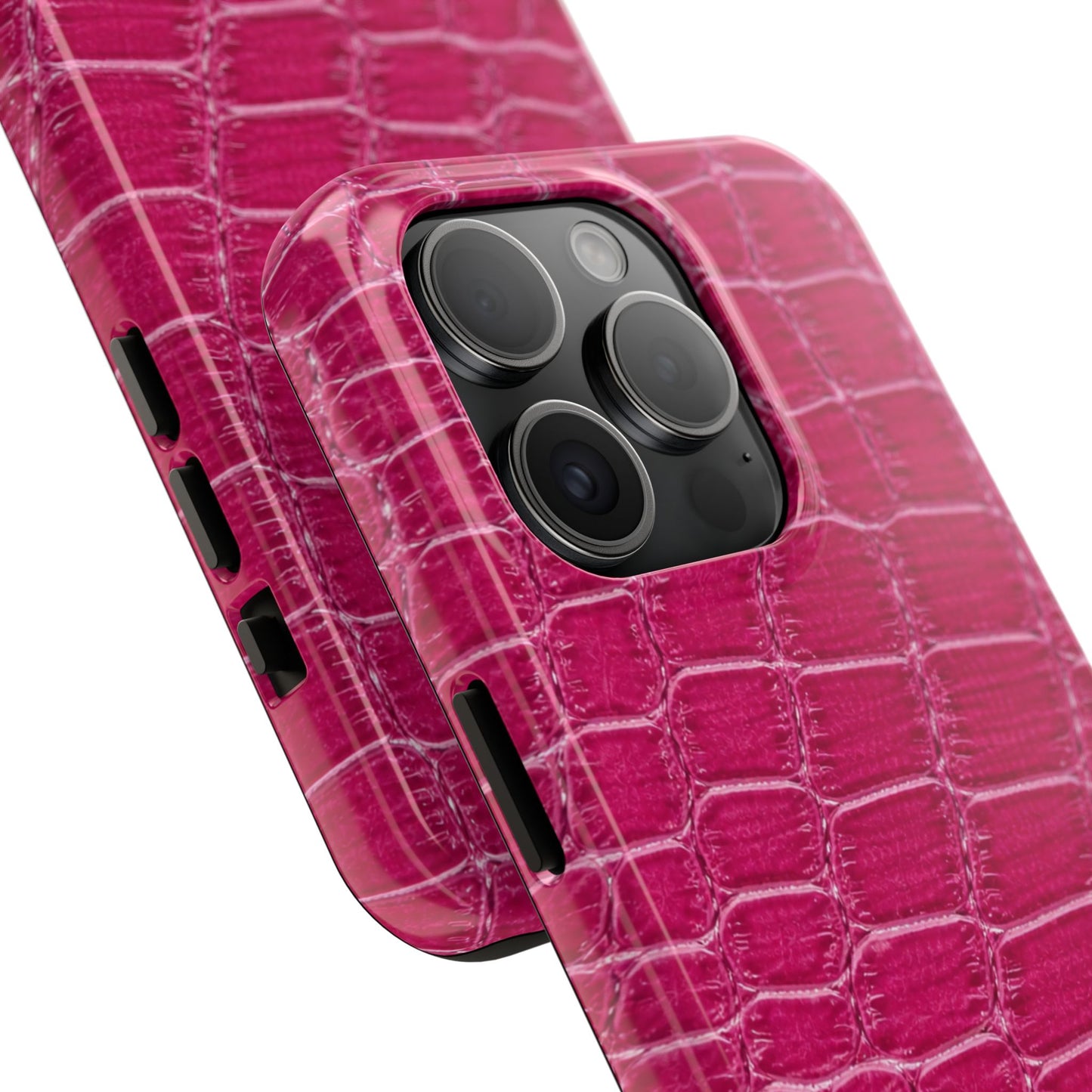 Pink Crocodile Pattern - Protective Phone Case