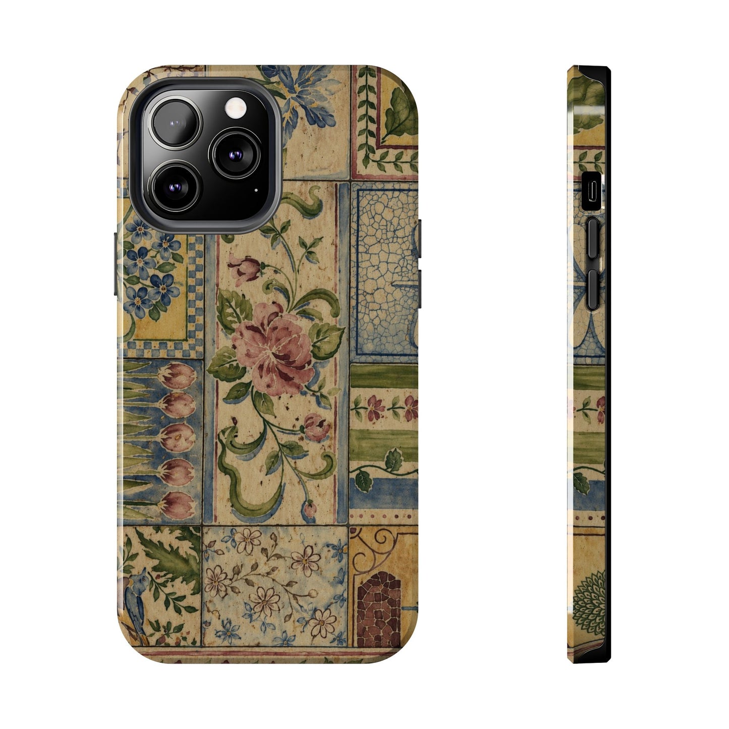 Vintage Floral Patchwork - Protective Phone Case