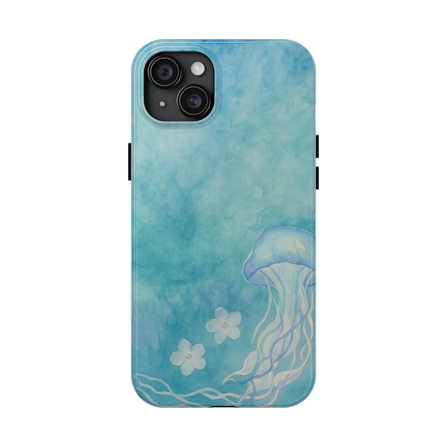 Sea-Blue Jellyfish - Protective Phone Case