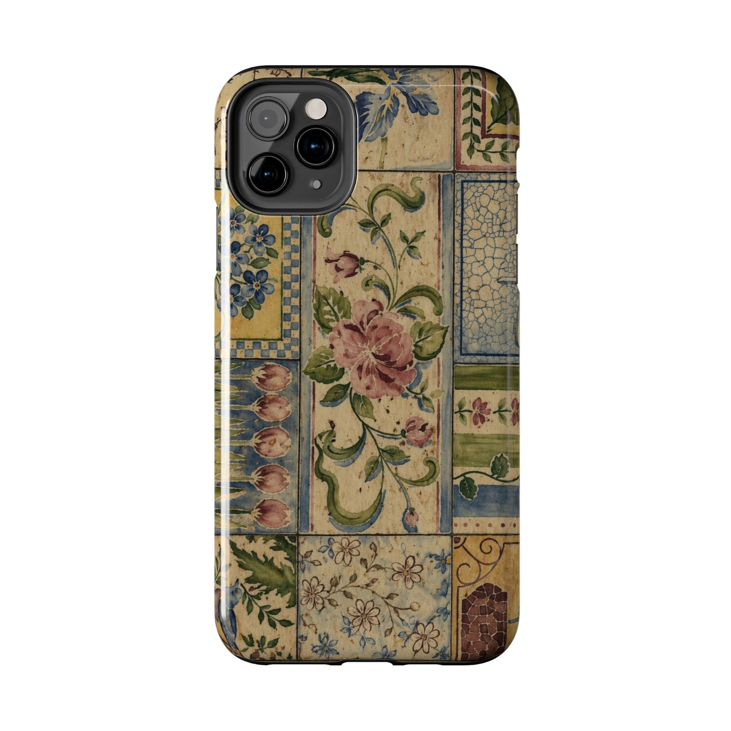 Vintage Floral Patchwork - Protective Phone Case
