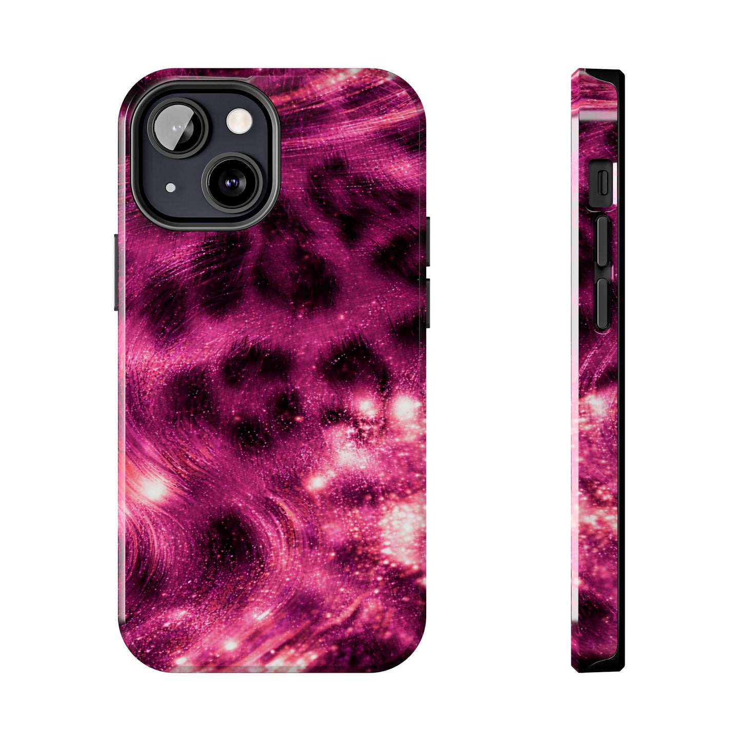 Magenta Y2K Leopard - Protective Phone Case