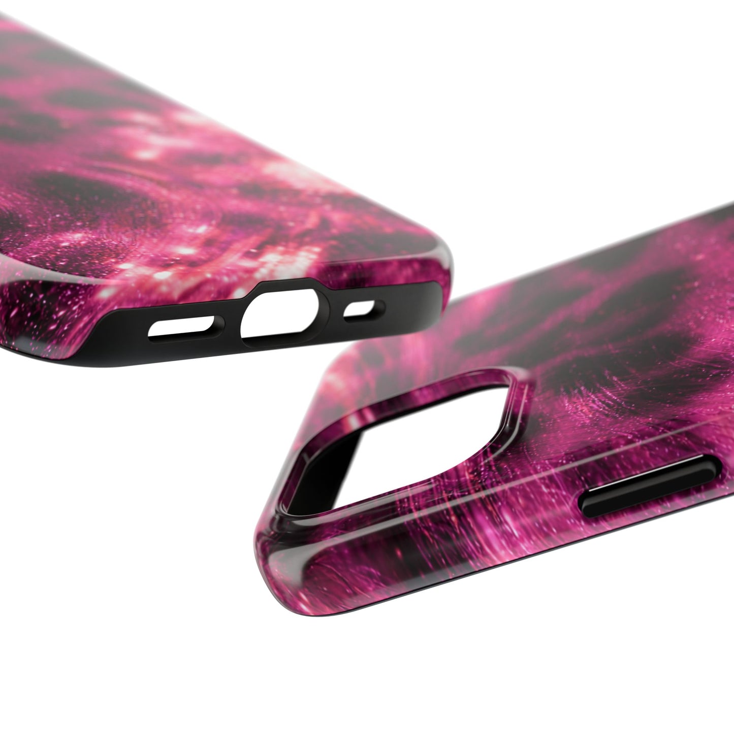 Magenta Y2K Leopard - Protective Phone Case