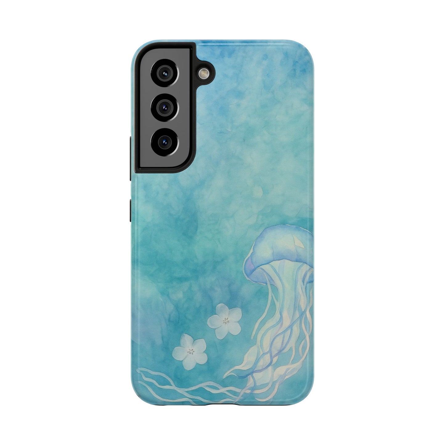 Sea-Blue Jellyfish - Protective Phone Case