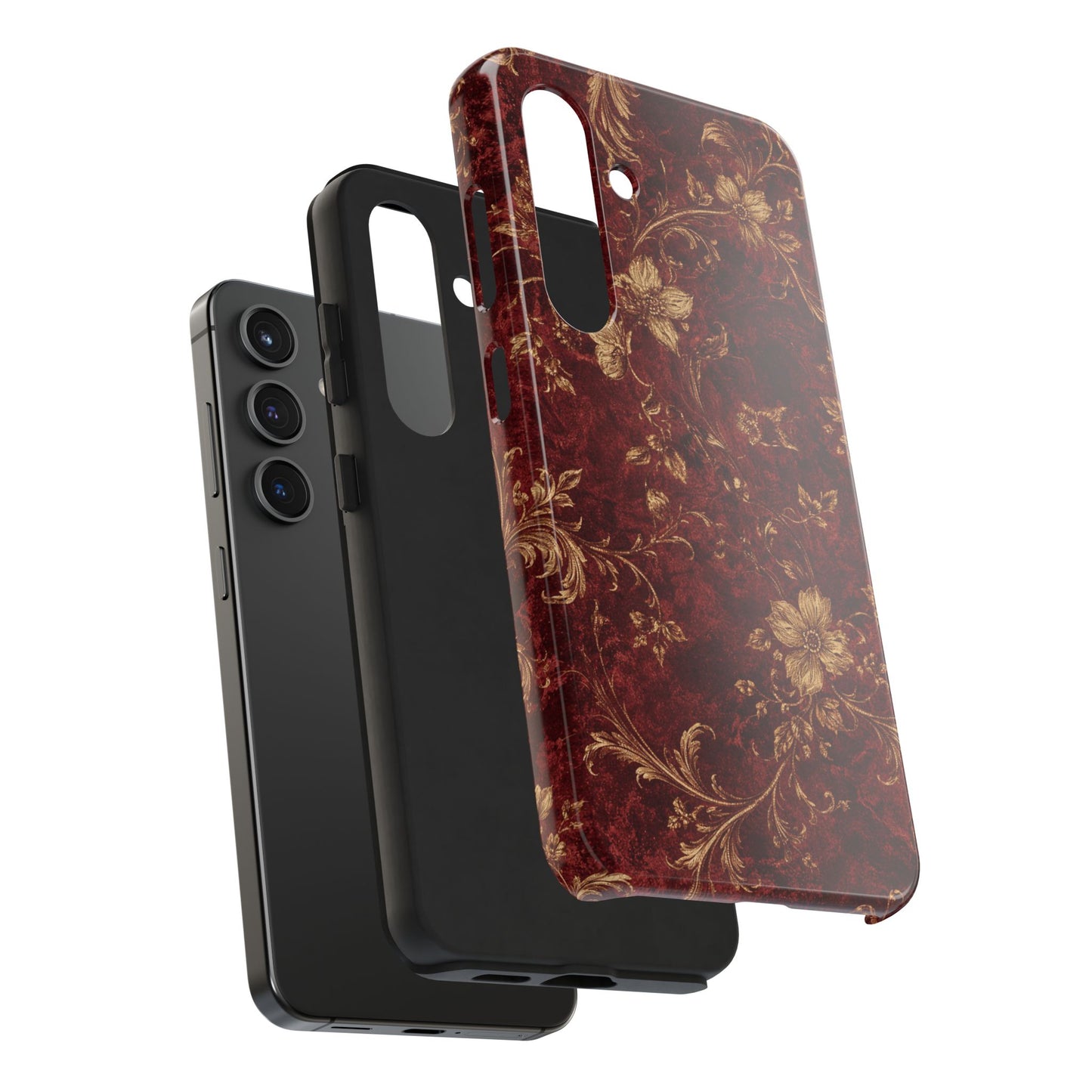 Floral Burgundy - Protective Phone Case