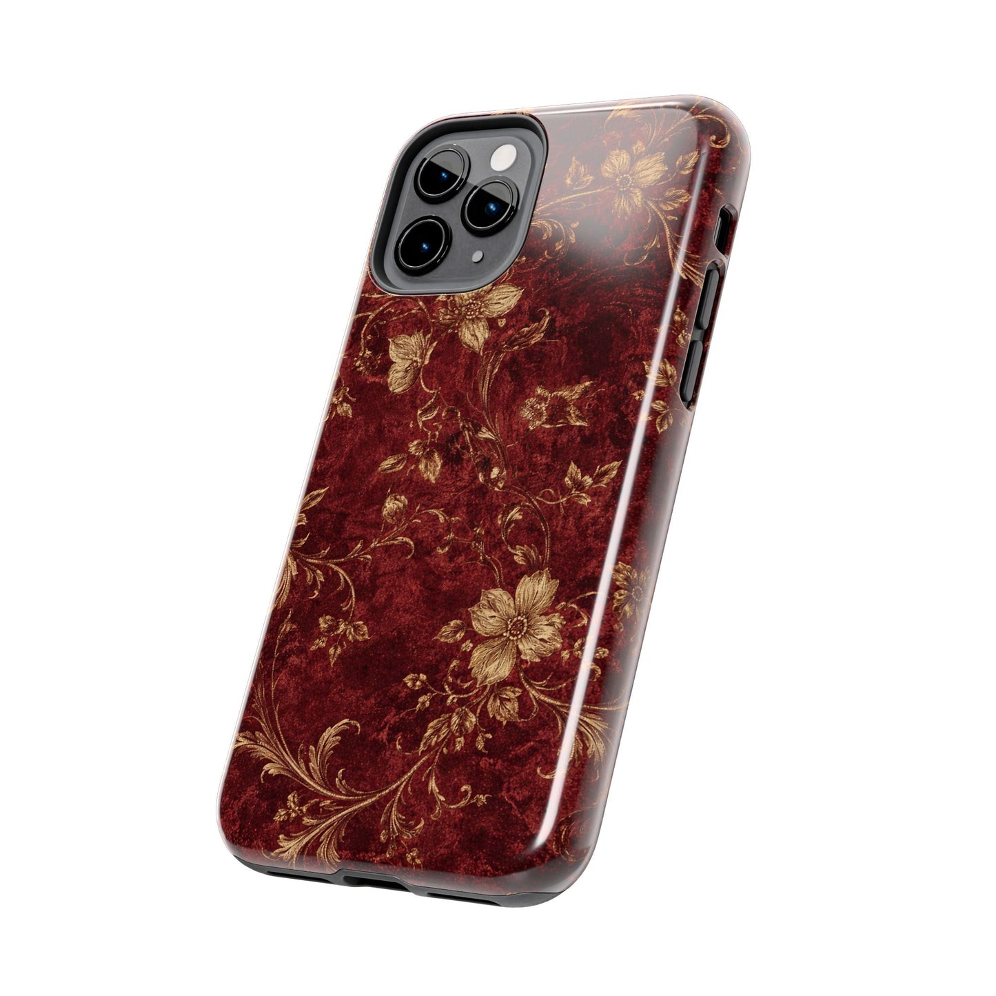 Floral Burgundy - Protective Phone Case