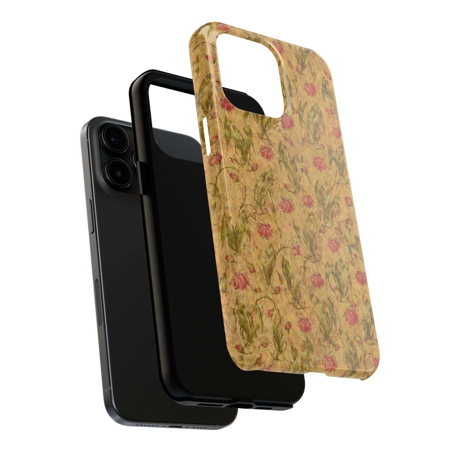 Roses on Aged Paper - Protective Phone Case