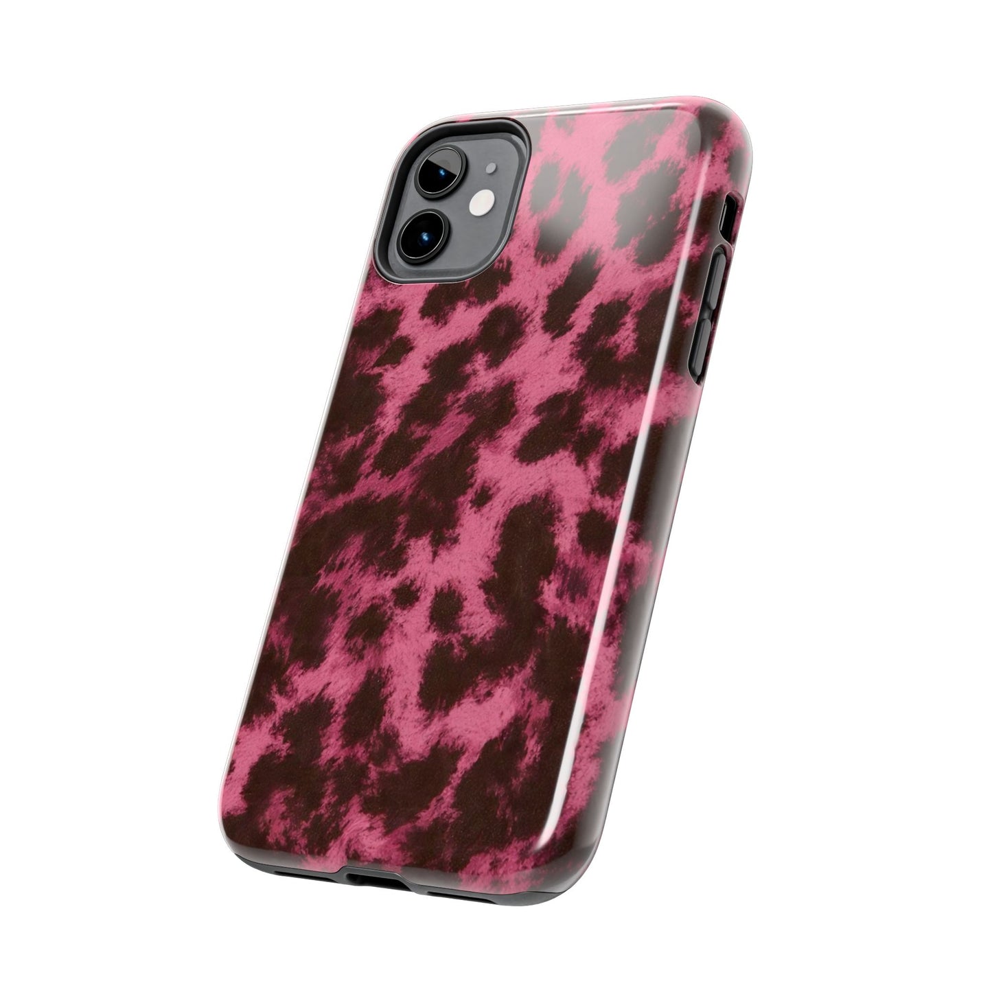 Pink Leopard Print - Protective Phone Case