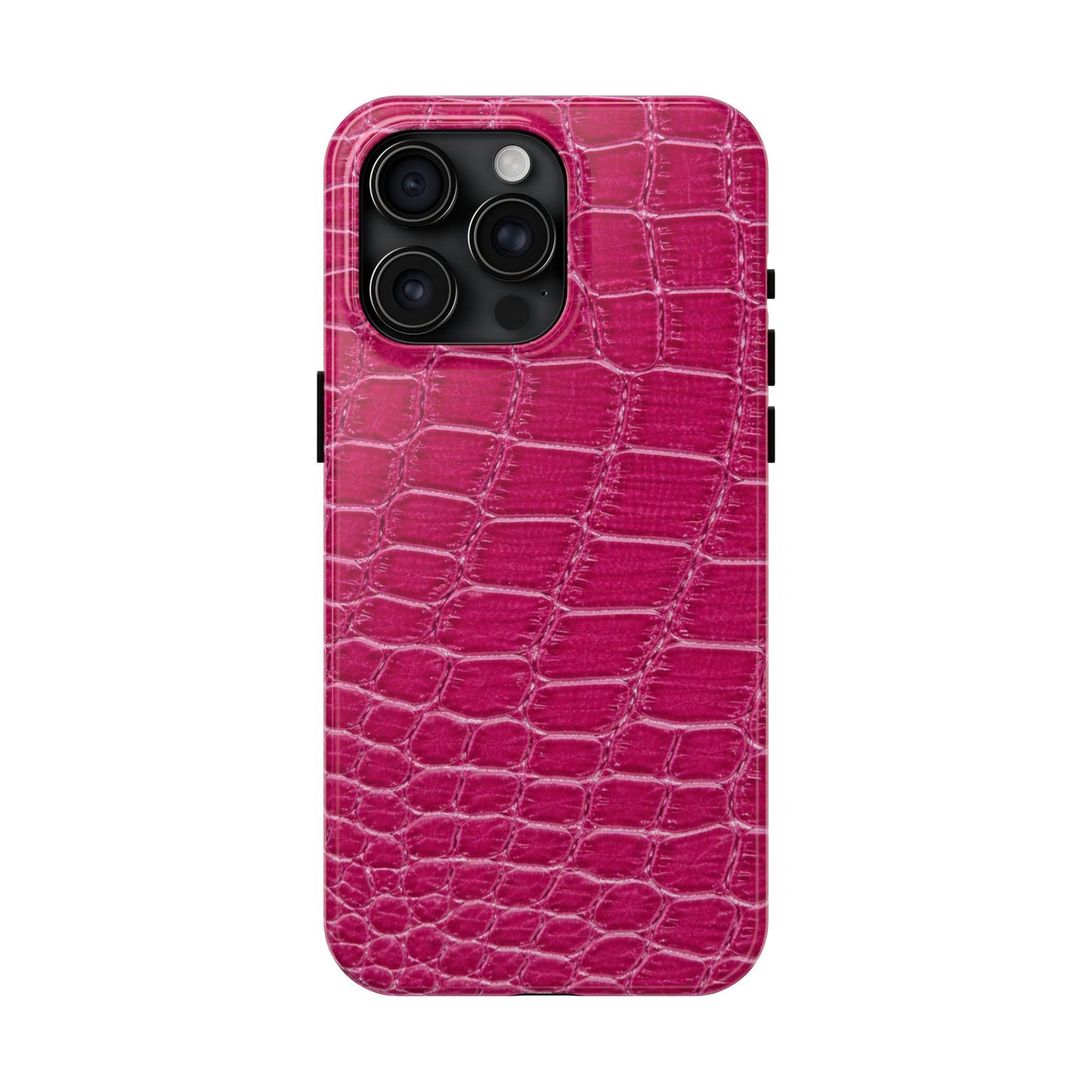 Pink Crocodile Pattern - Protective Phone Case