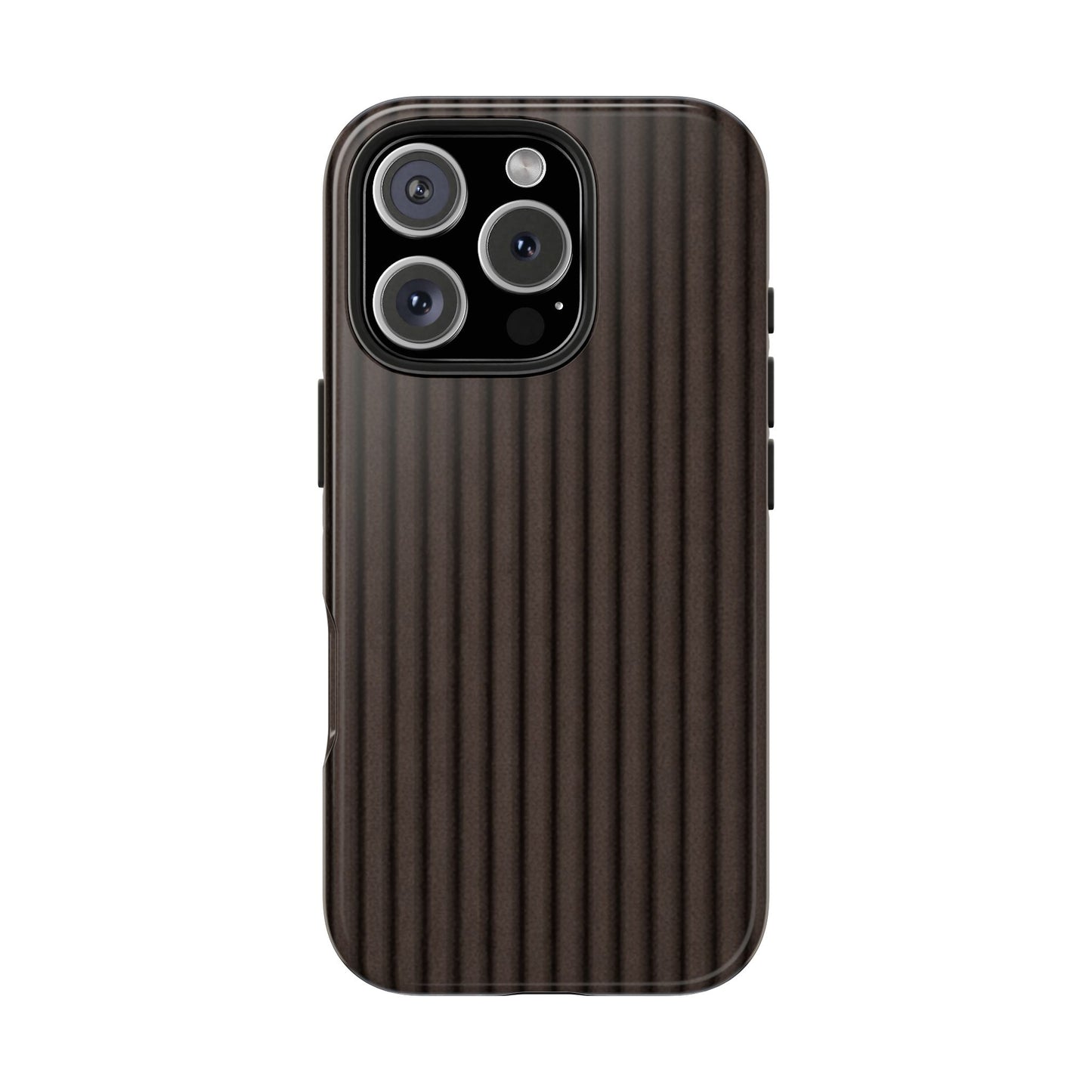 Ribbed Dark Brown Tough Phone Case – Slim Protective Mobile Cover