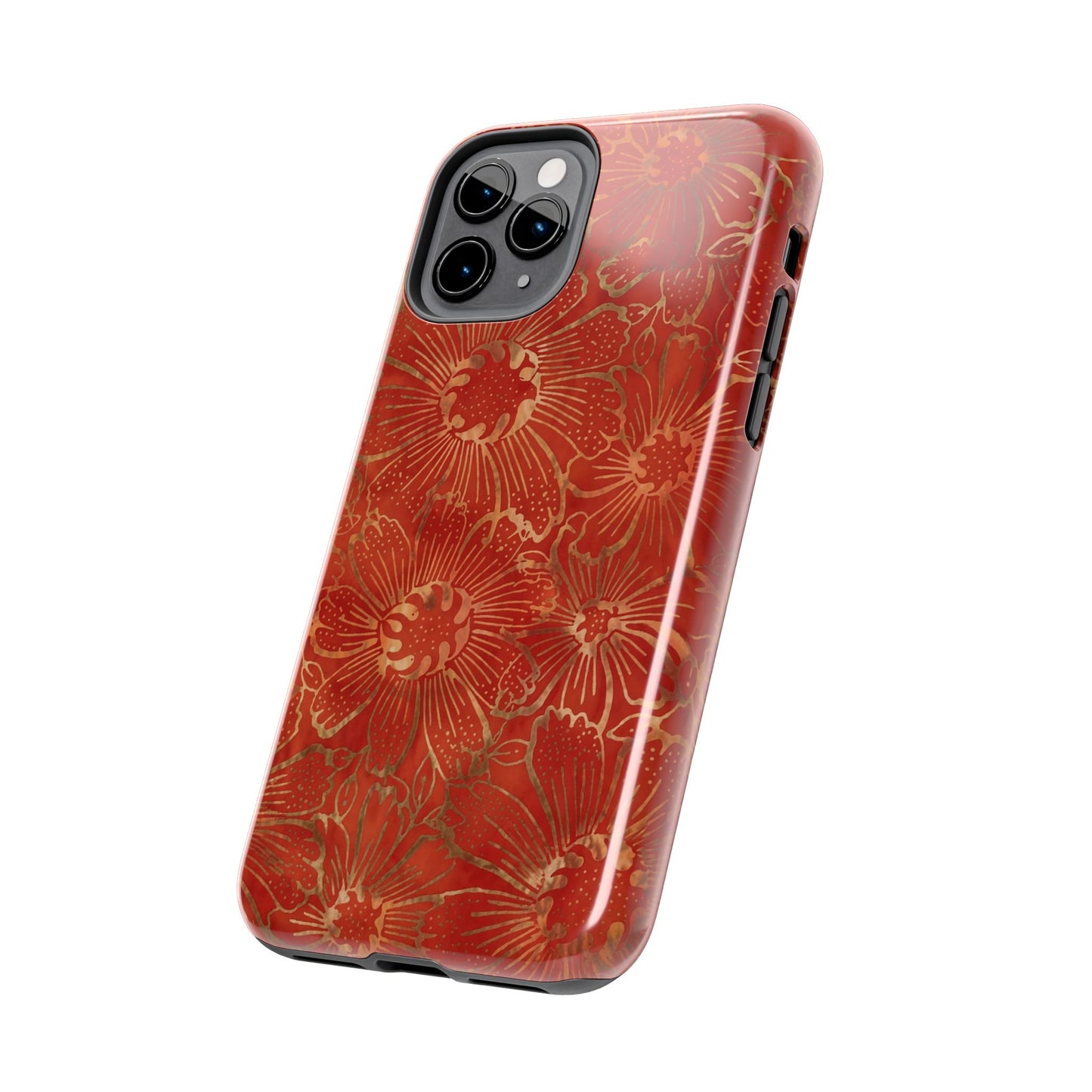 Radiant Red Florals - Protective Phone Case