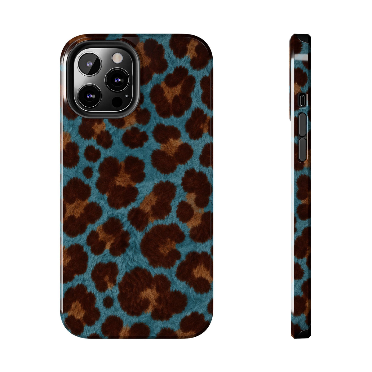 Teal Leopard - Protective Phone Case