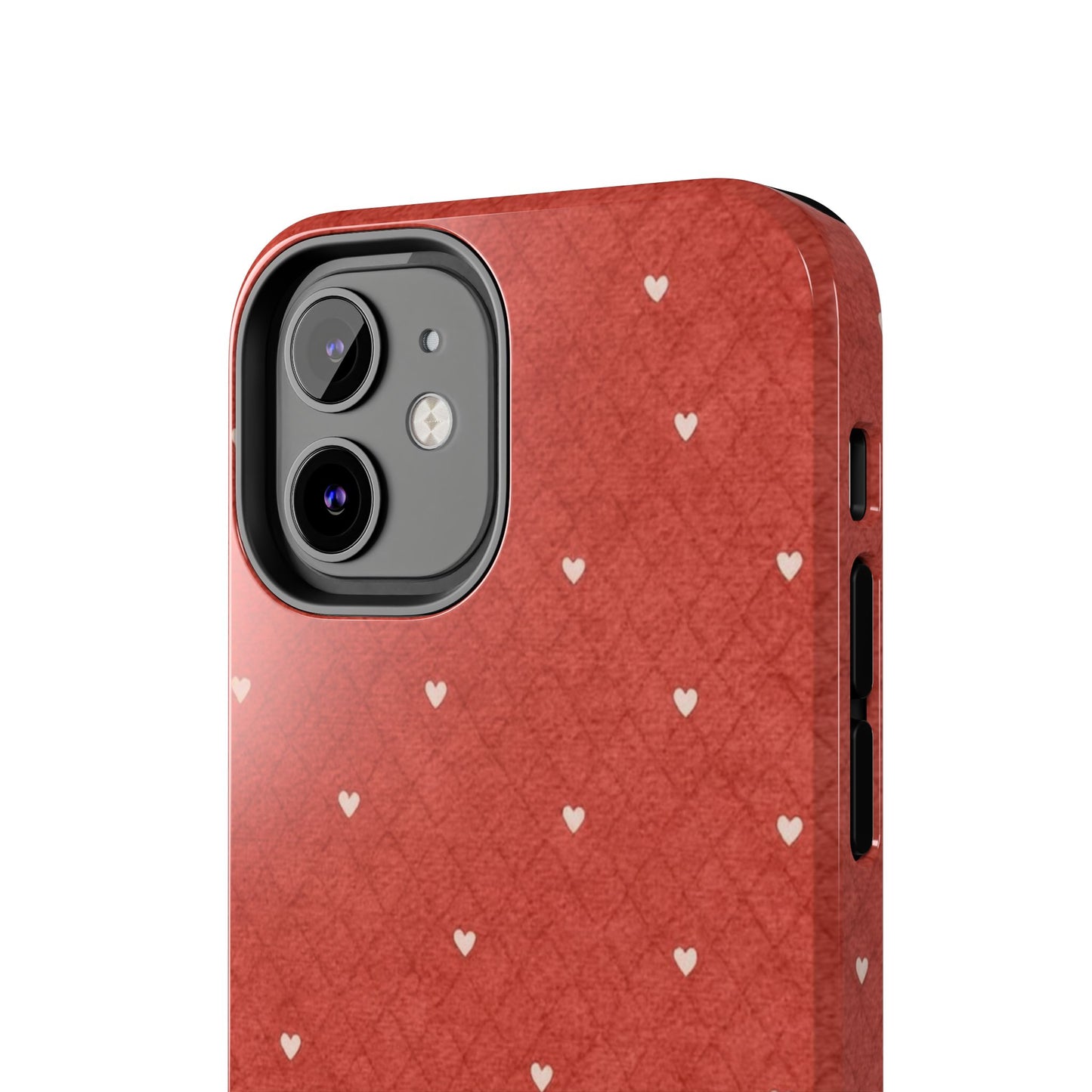 Red Quilted Hearts - Protective Phone Case