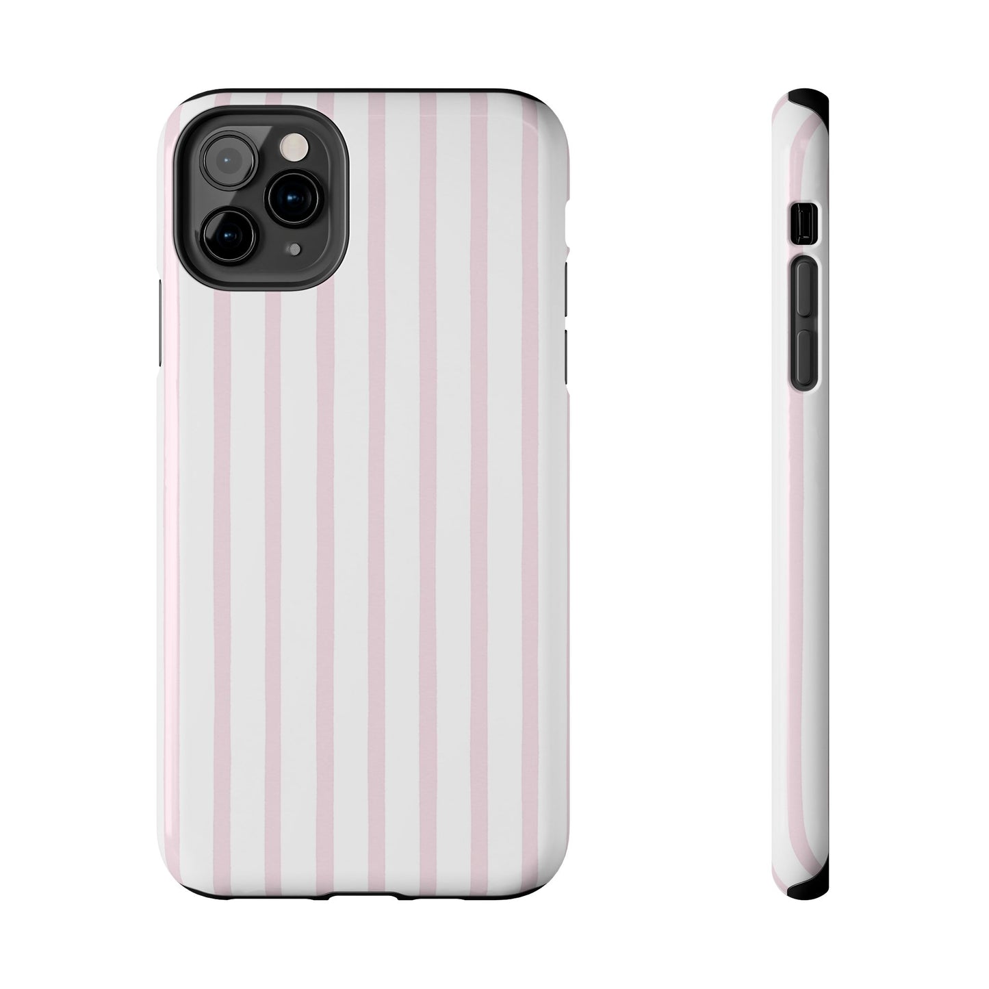 Pink Vertical Stripes - Protective Phone Case