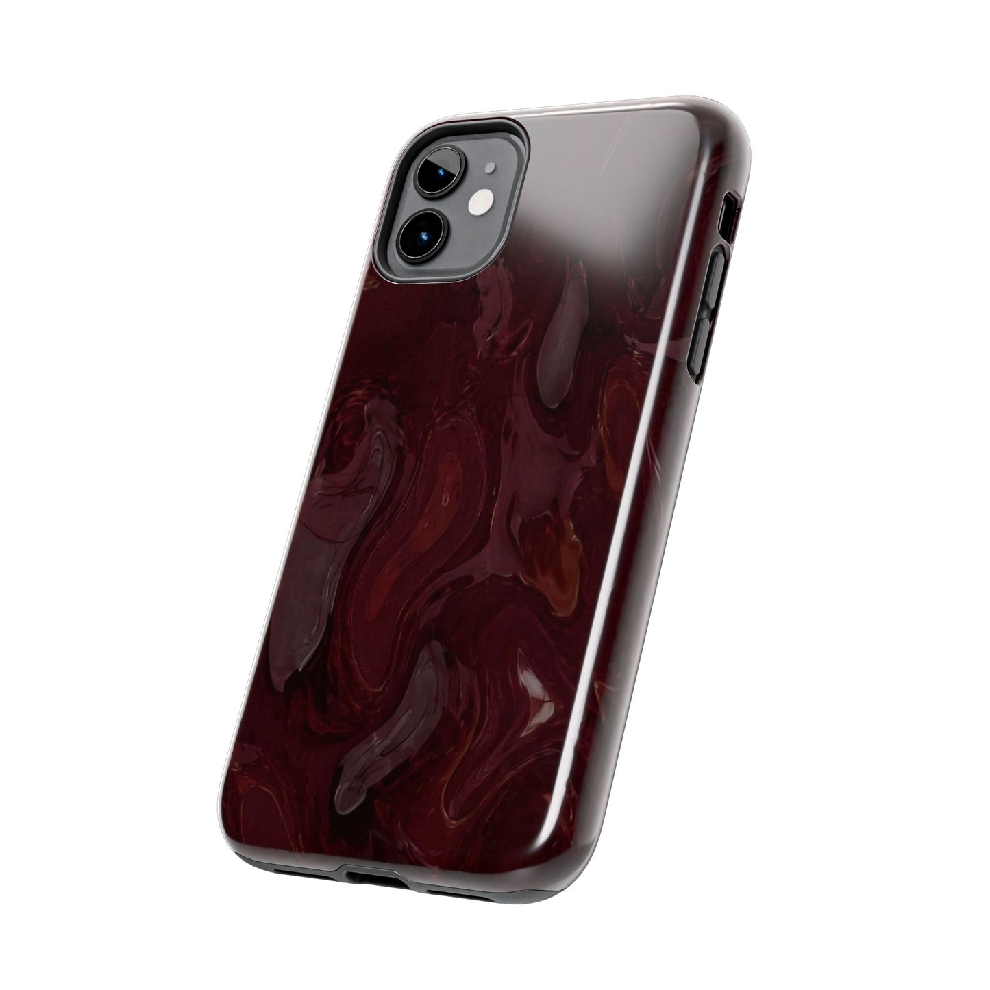 Glossy Maroon - Protective Phone Case