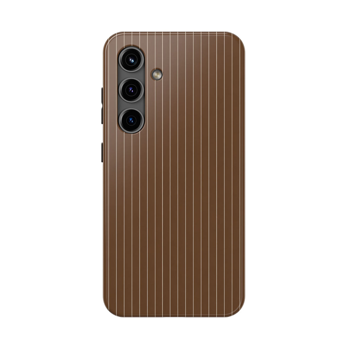 Brown Pinstripe - Protective Phone Case