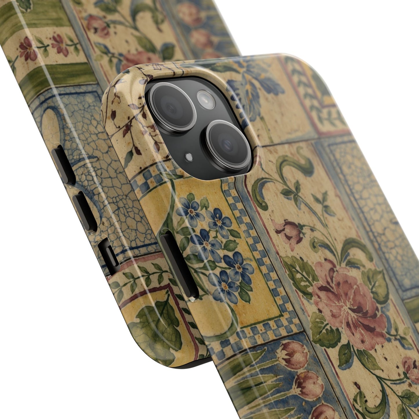 Vintage Floral Patchwork - Protective Phone Case