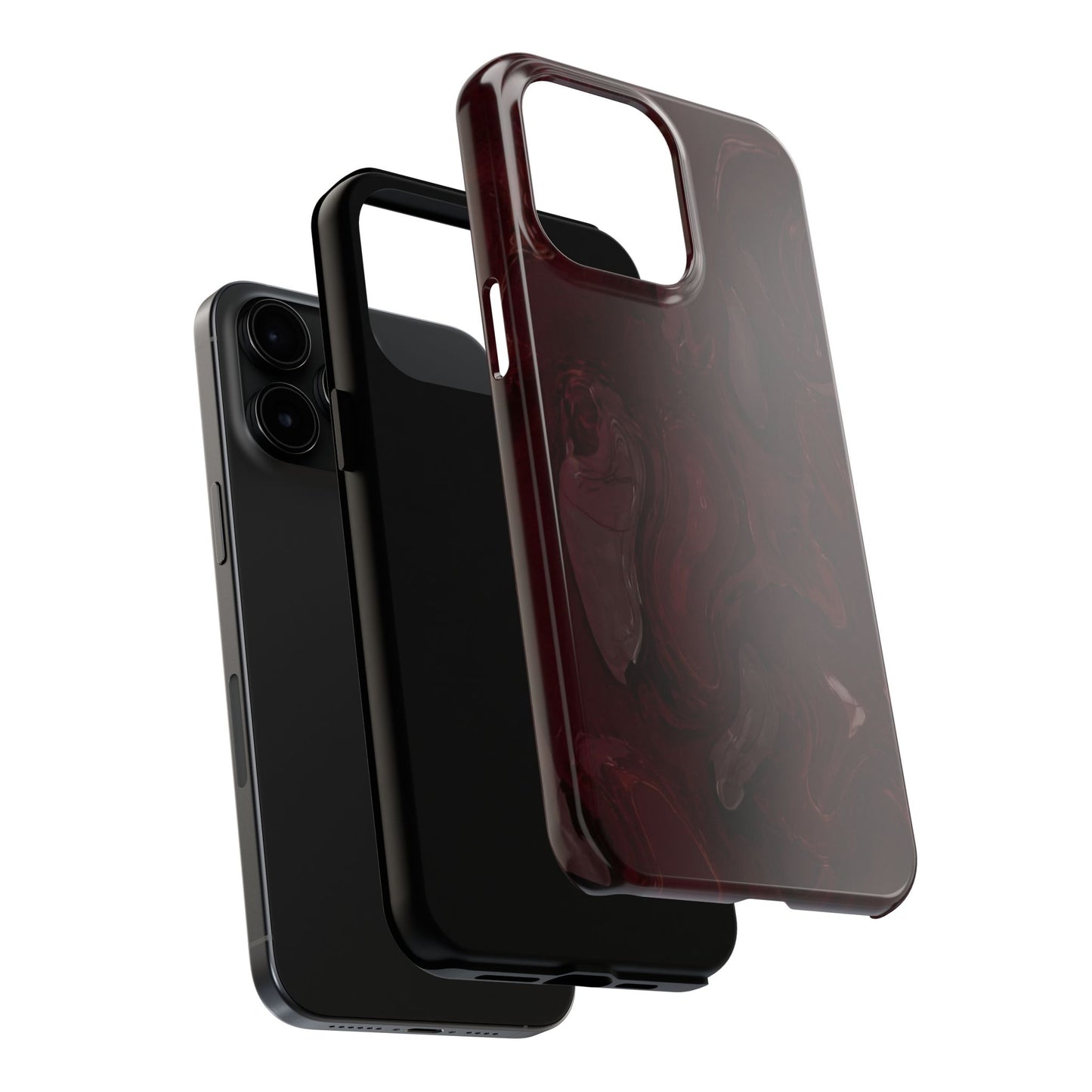 Glossy Maroon - Protective Phone Case
