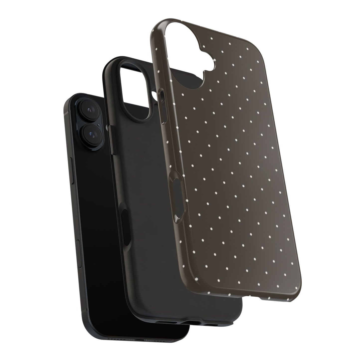 Brown Mini Polka Dot - Protective Phone Case