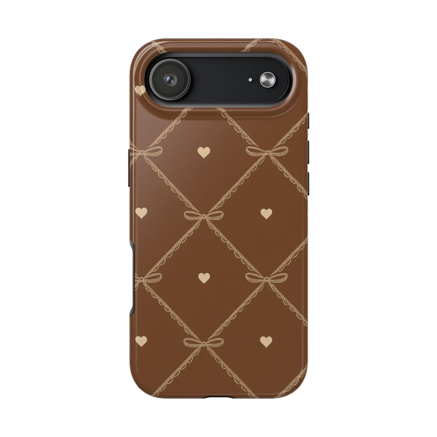 Chocolate Heart Ribbon - Protective Phone Case
