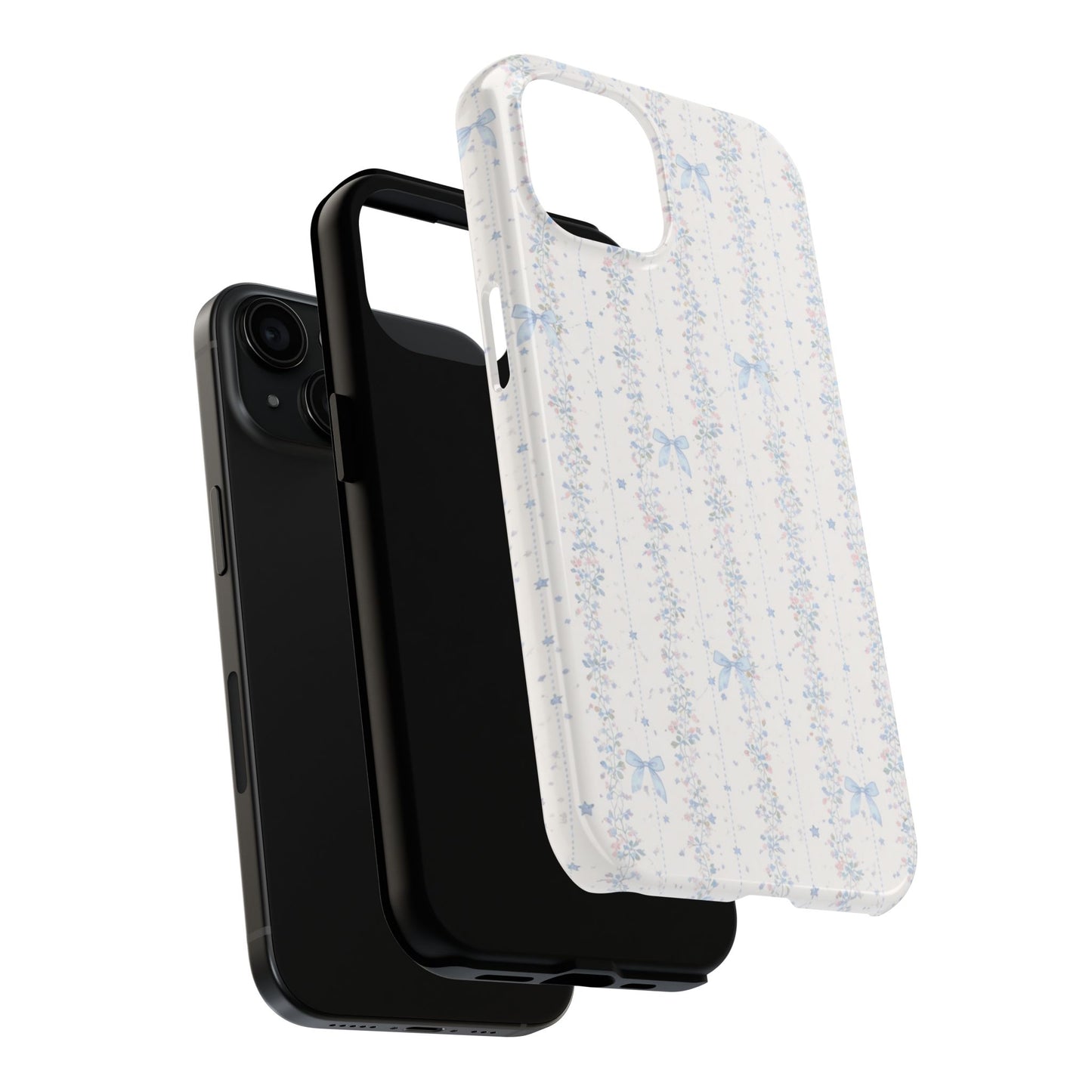 Bows and Stripes - Protective Phone Case