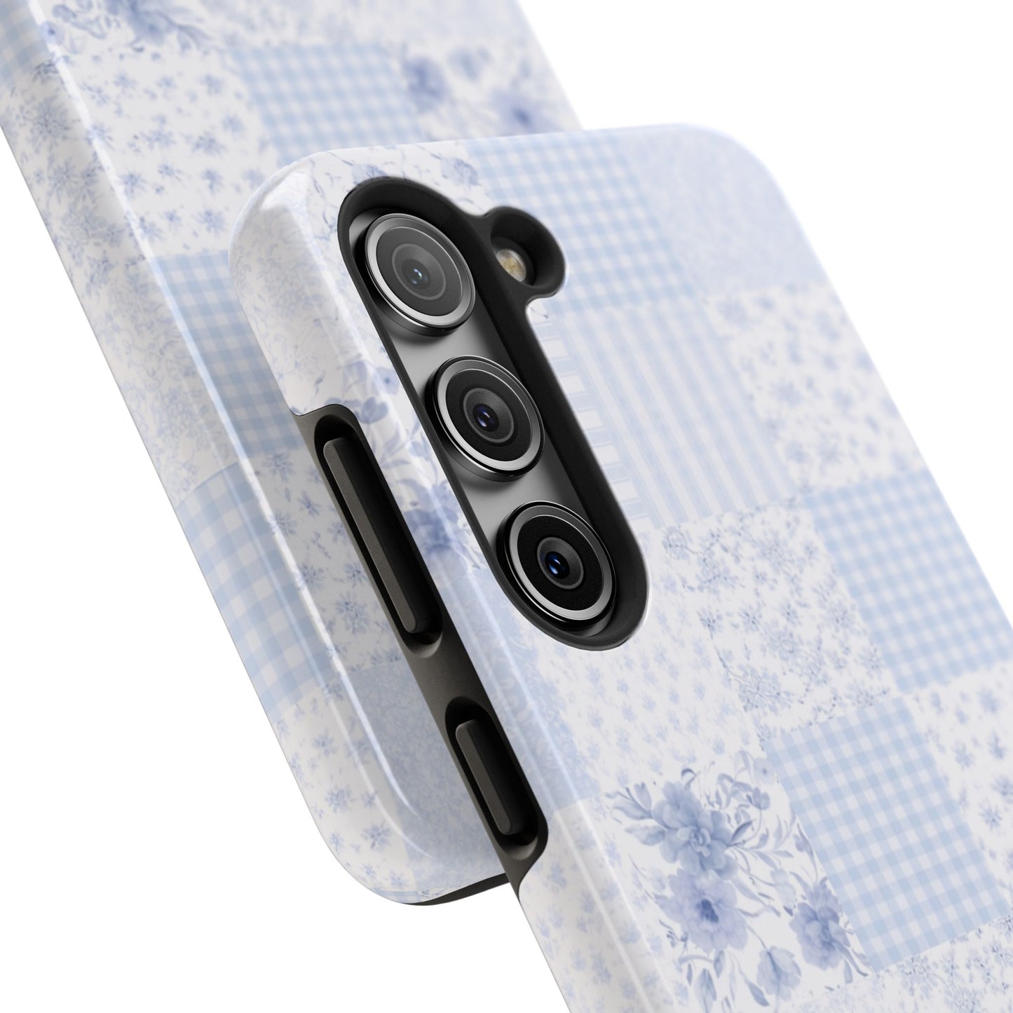 Baby Blue Plaid - Protective Phone Case