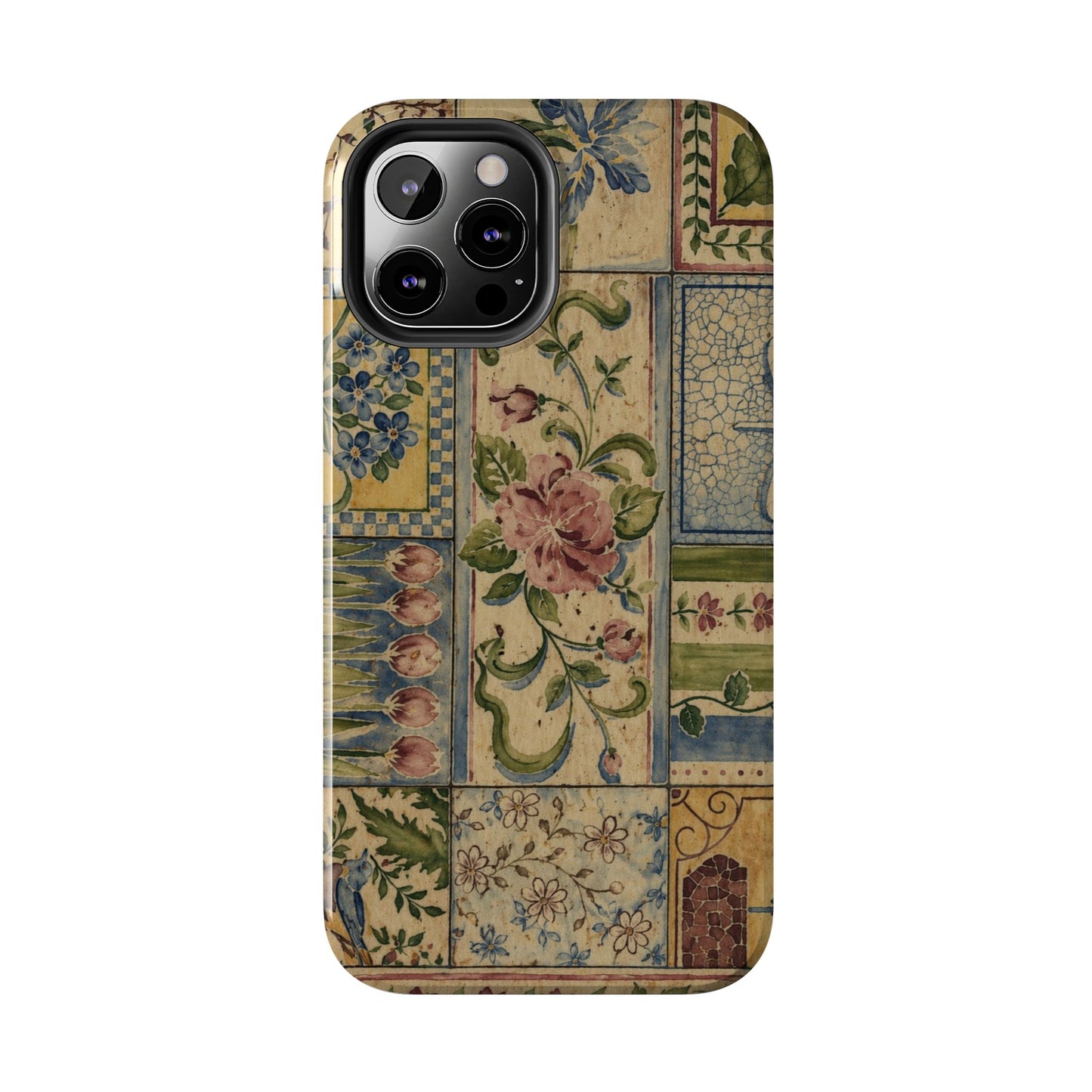 Vintage Floral Patchwork - Protective Phone Case
