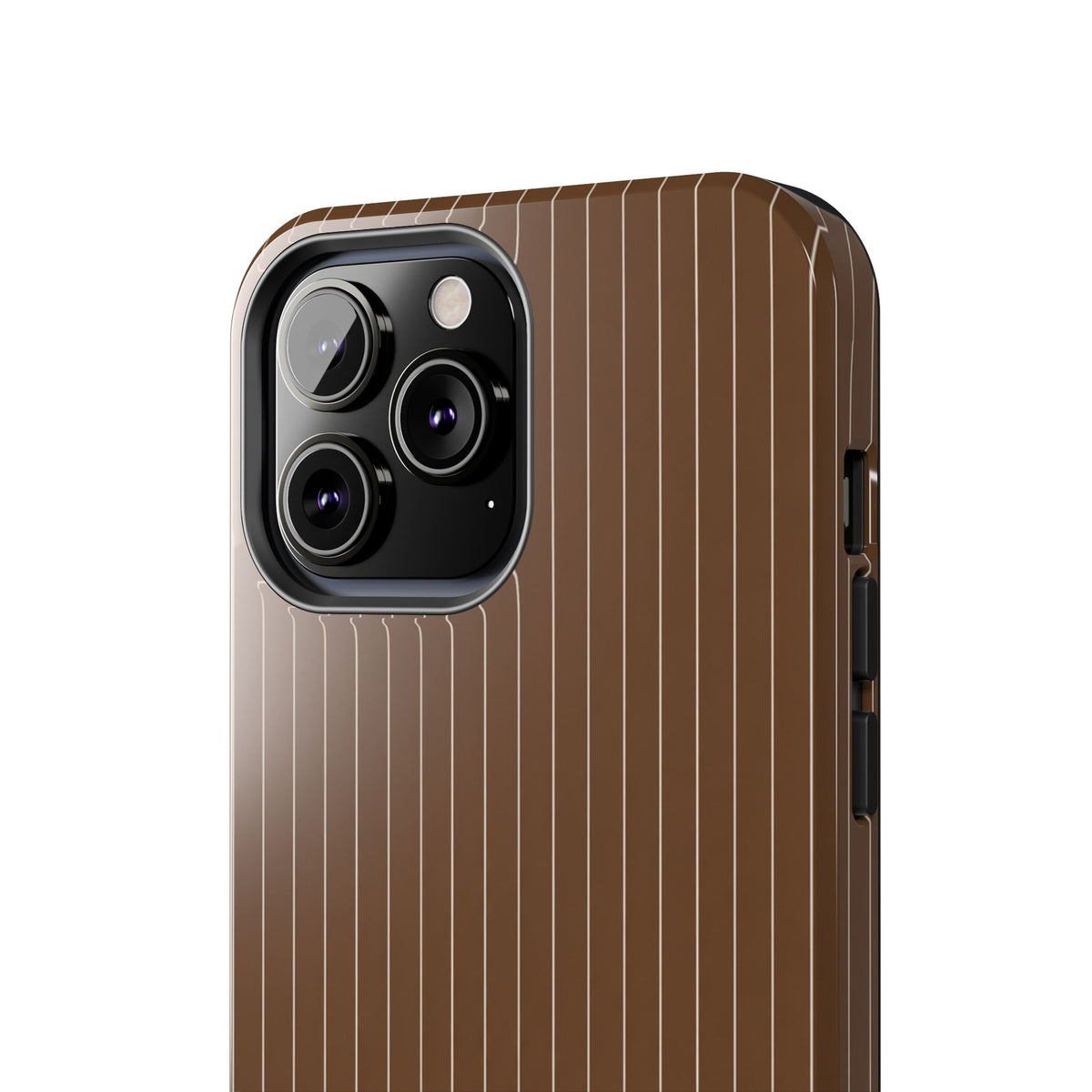 Brown Pinstripe - Protective Phone Case
