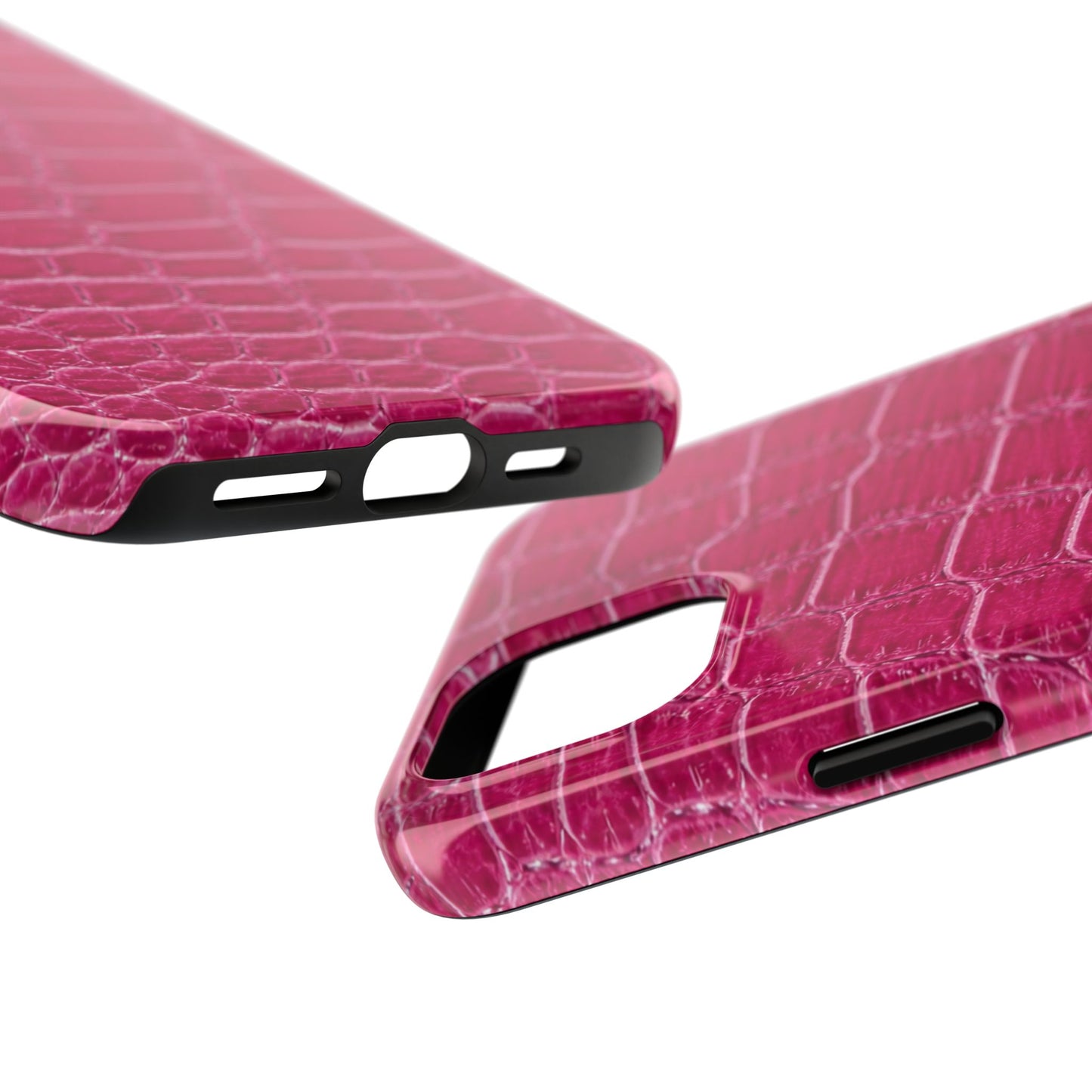 Pink Crocodile Pattern - Protective Phone Case