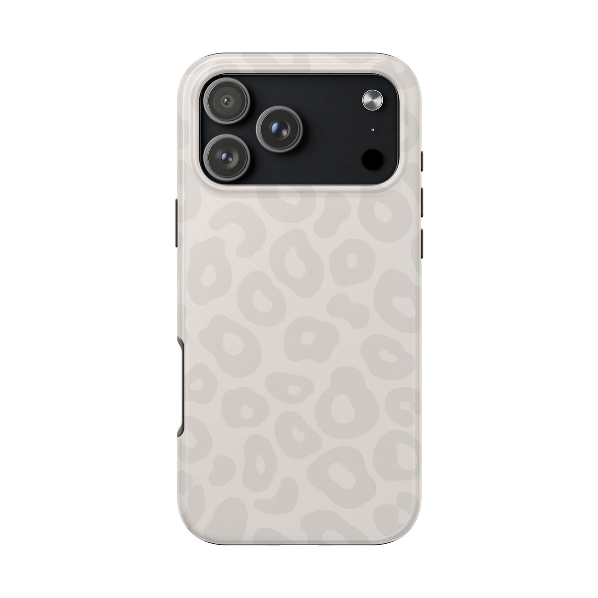 Beige Leopard Tough Phone Case – Protective Animal Print Phone Cover