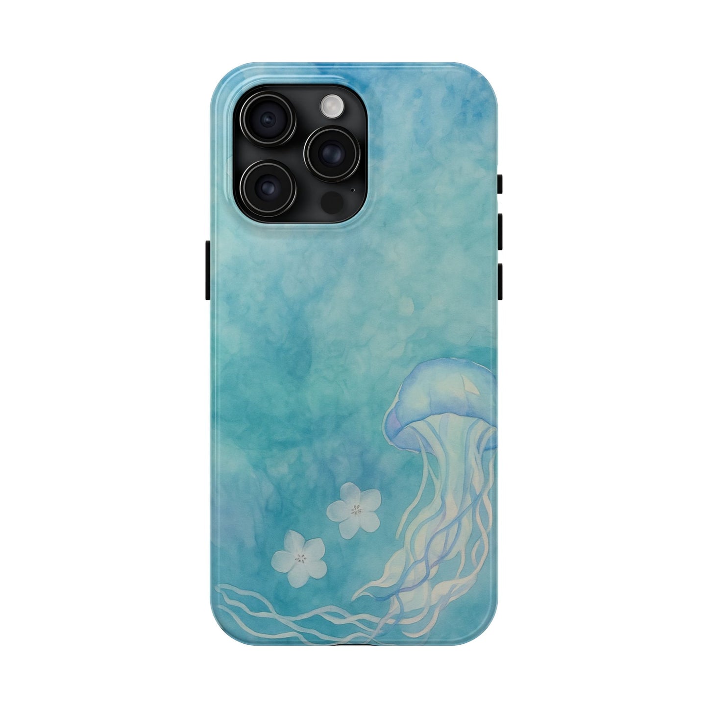 Sea-Blue Jellyfish - Protective Phone Case