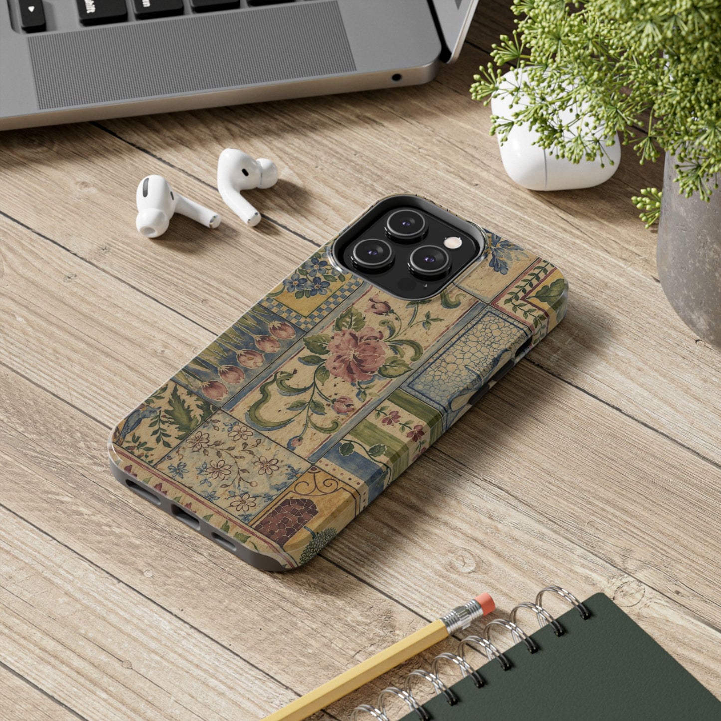 Vintage Floral Patchwork - Protective Phone Case