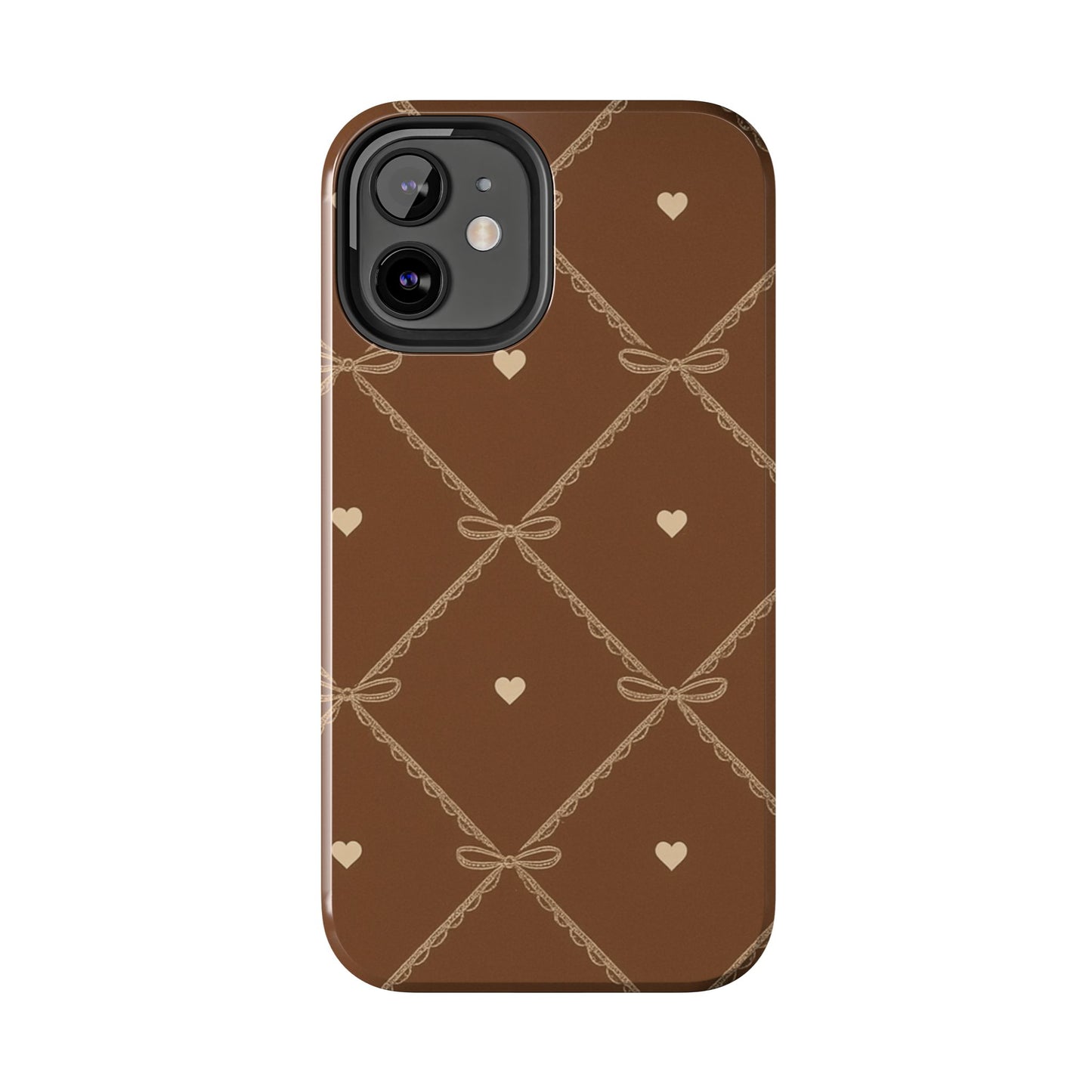 Chocolate Heart Ribbon - Protective Phone Case