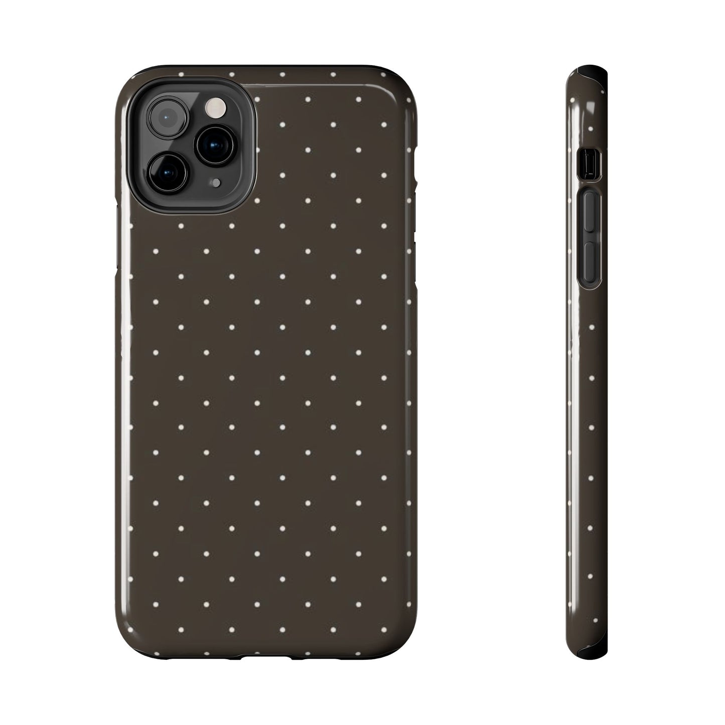 Brown Mini Polka Dot - Protective Phone Case