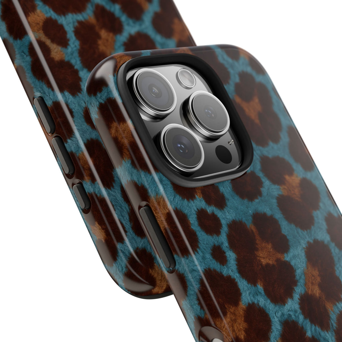 Teal Leopard - Protective Phone Case