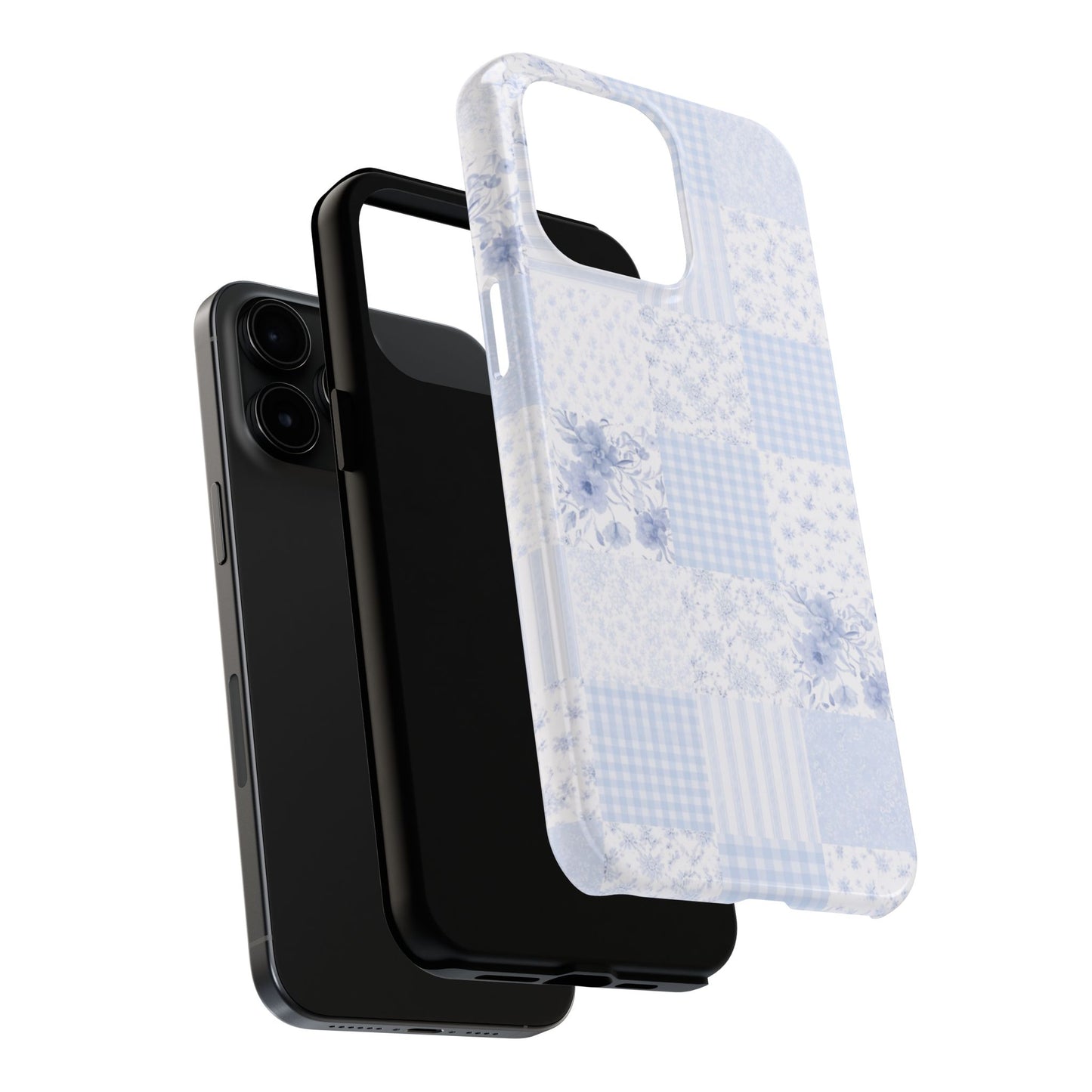Baby Blue Plaid - Protective Phone Case
