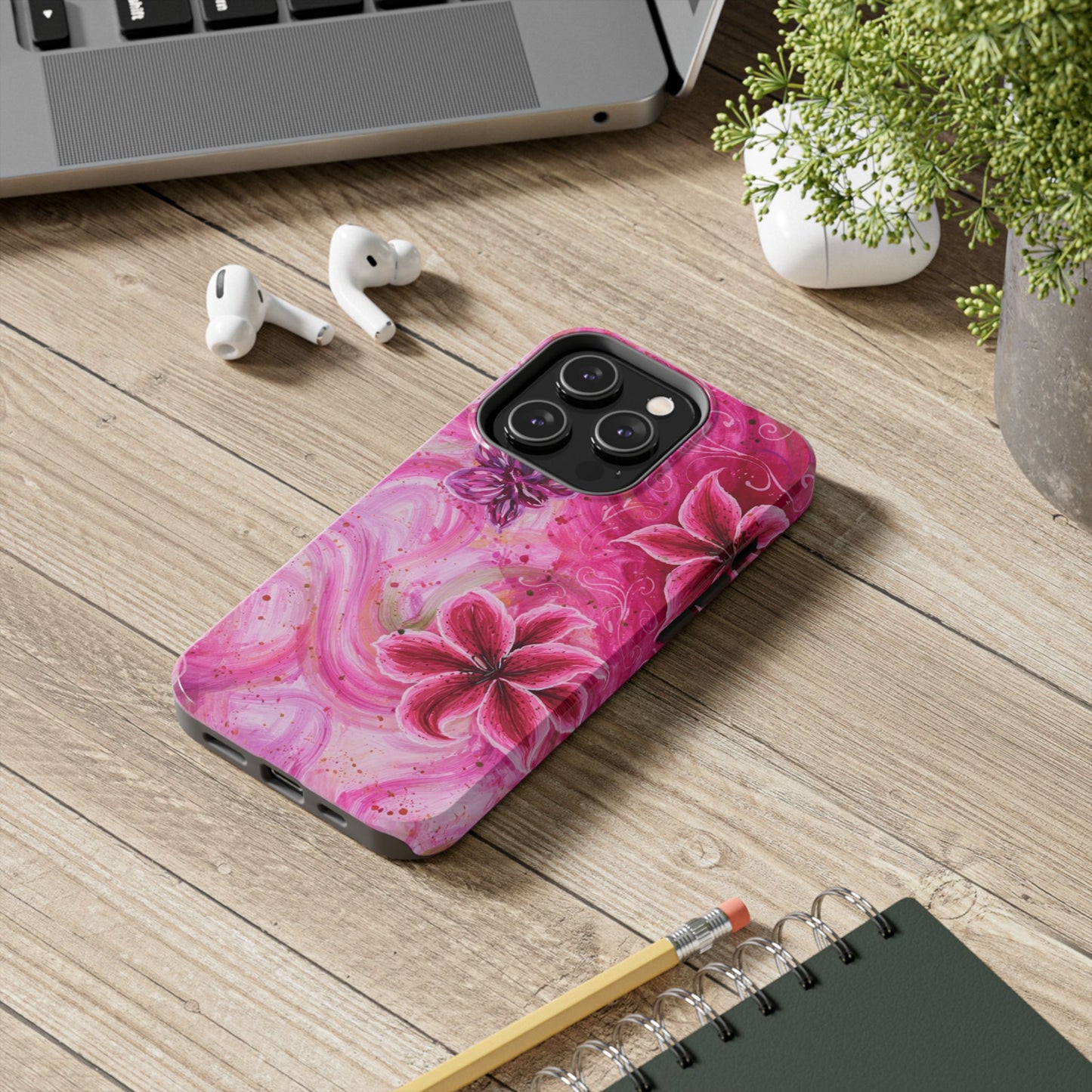 Watercolor Hibiscus - Protective Phone Case