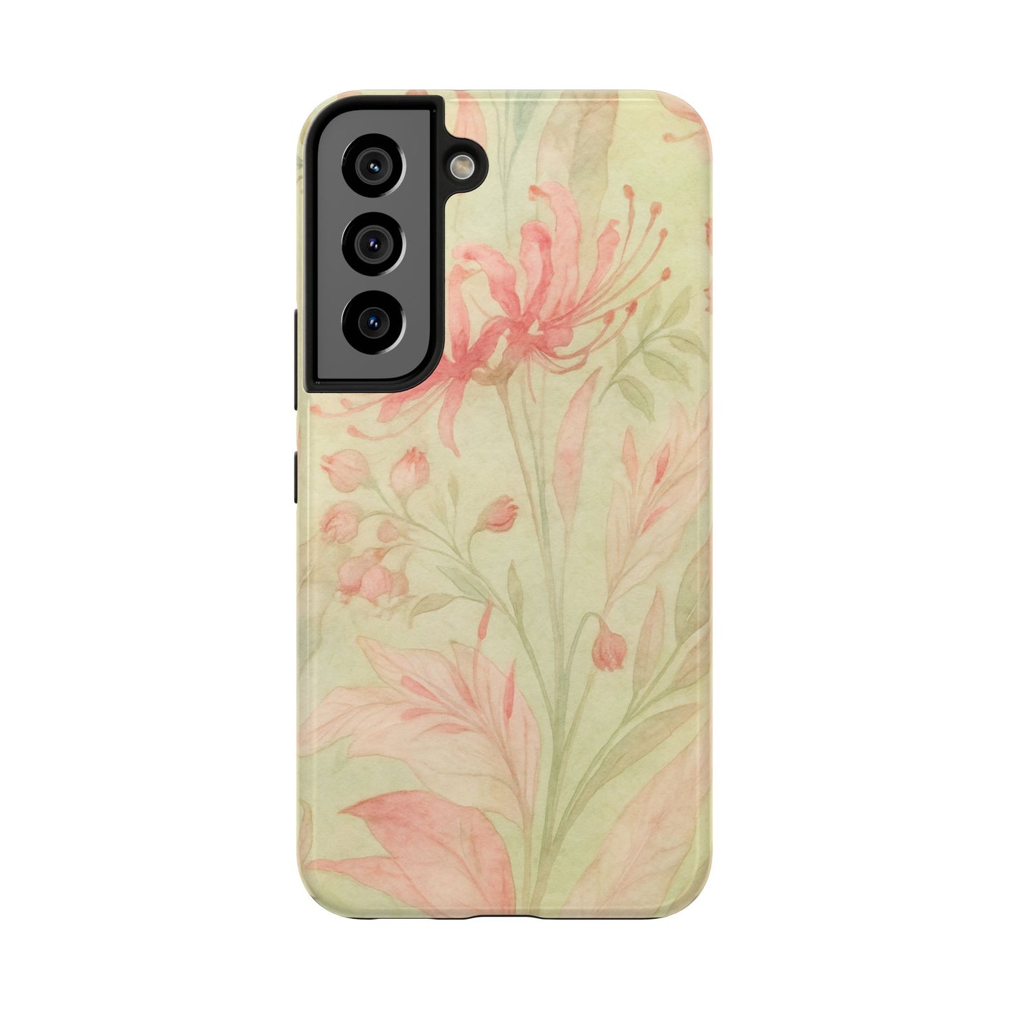 Pink Mint Floral - Protective Phone Case