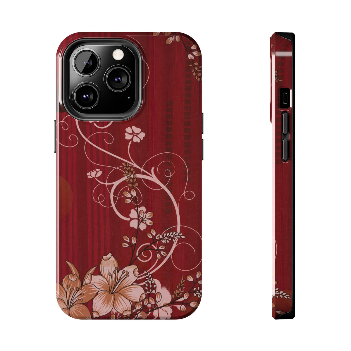 Crimson Bloom - Protective Phone Case